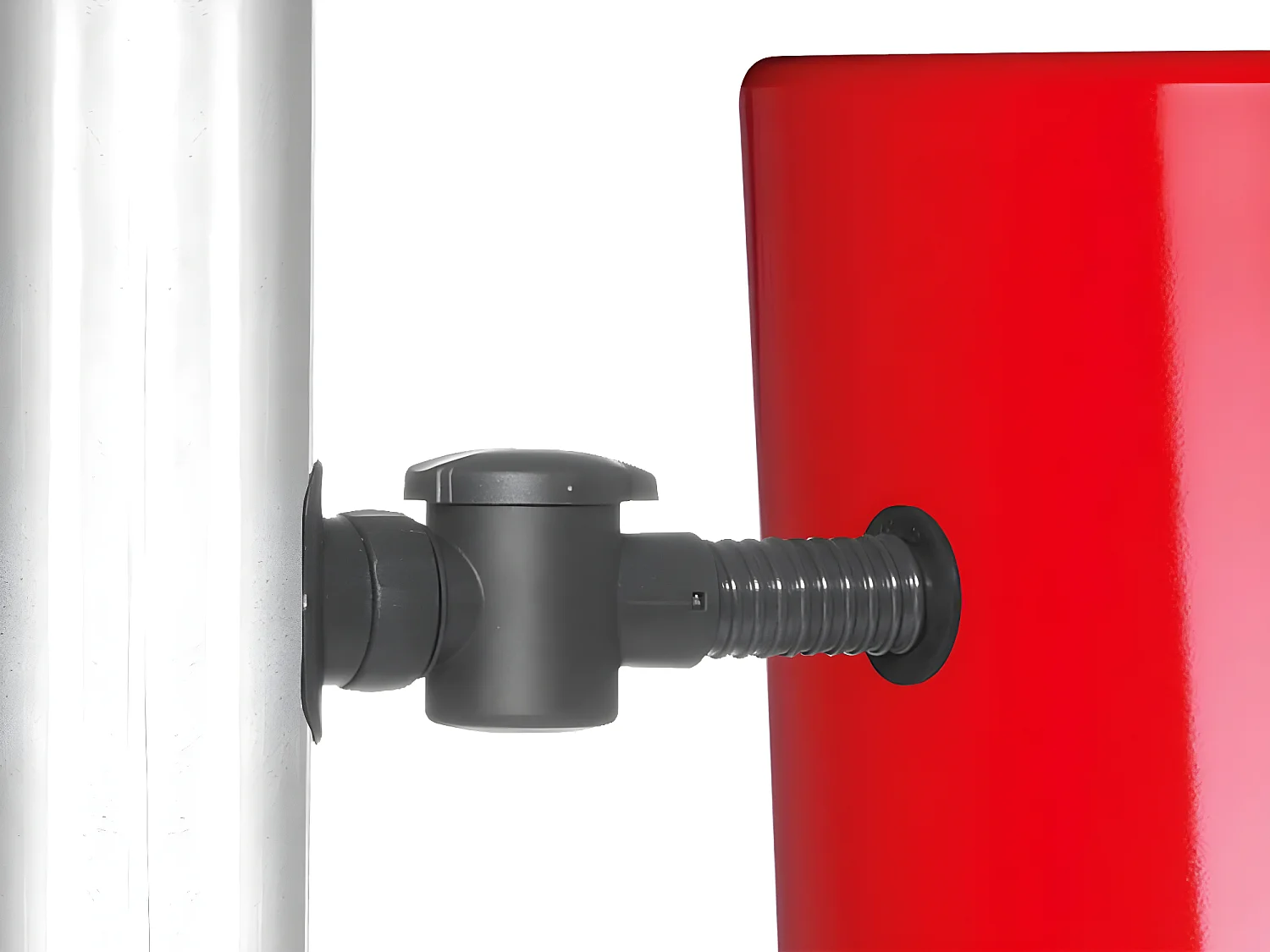 Récupérateur d'eau de pluie 2 en 1 Color 350L avec bac à fleur - Rouge - Garantia