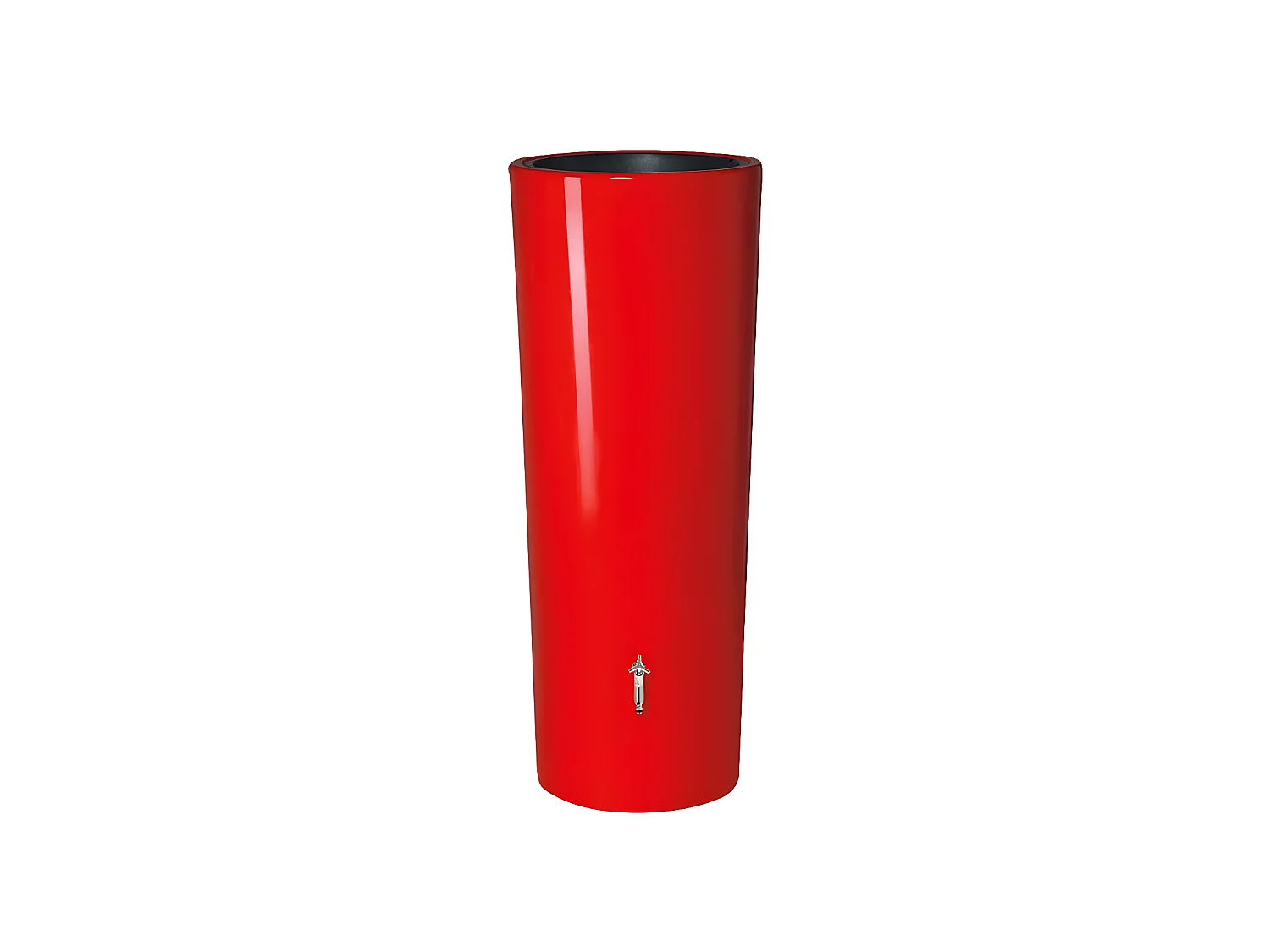 Récupérateur d'eau de pluie 2 en 1 Color 350L avec bac à fleur - Rouge - Garantia