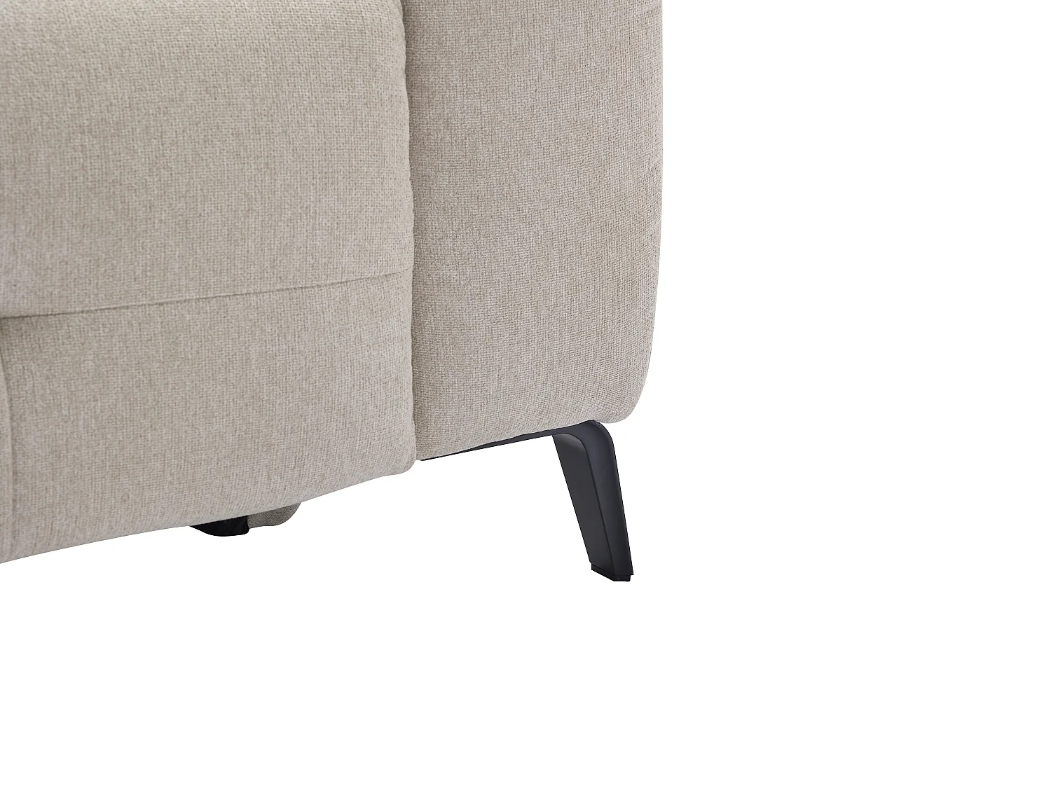3-sits soffa med elektrisk recliner i beige tyg CLODI
