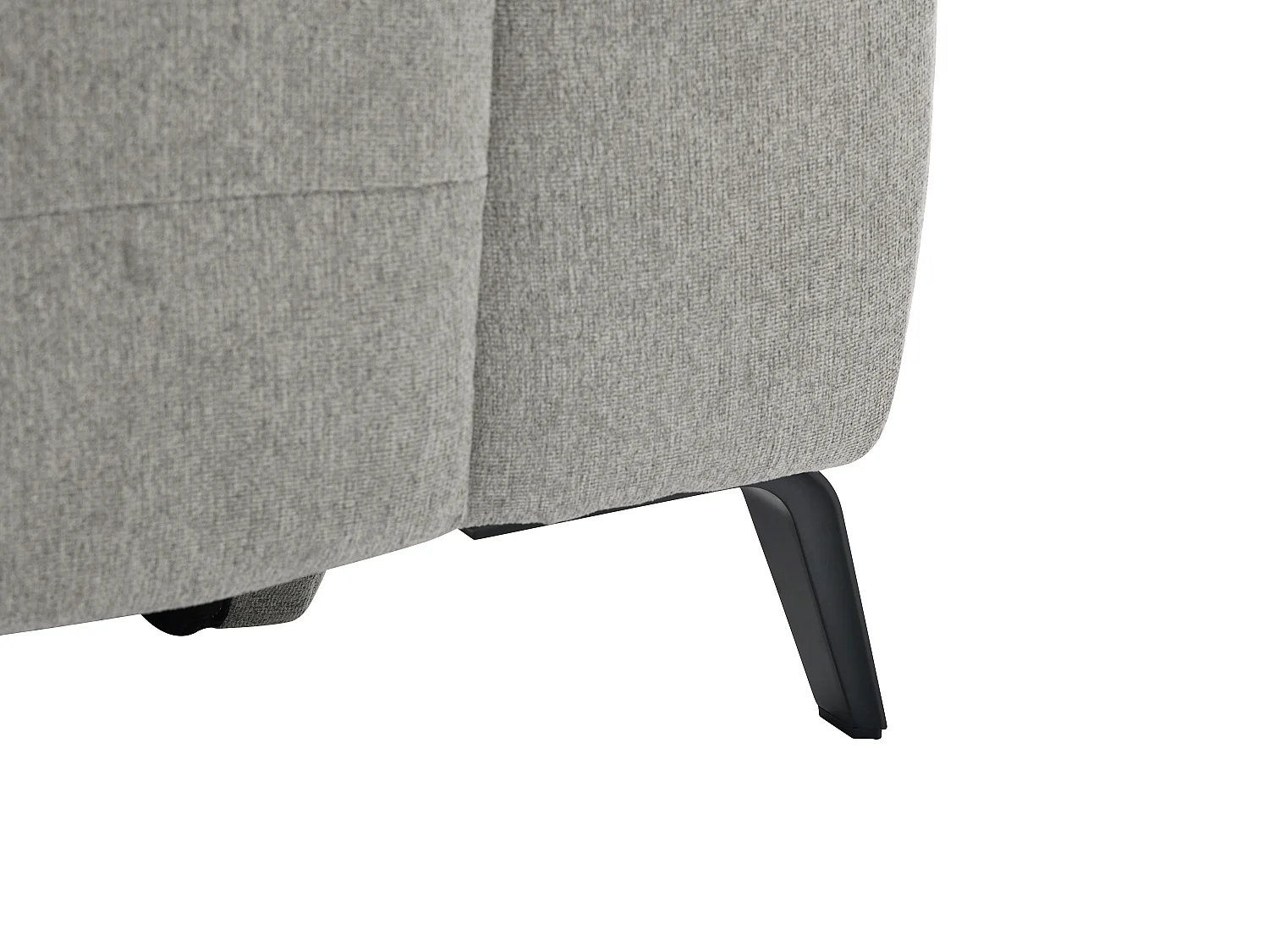 Elektrische relax-driezitsbank van grijze stof CLODI