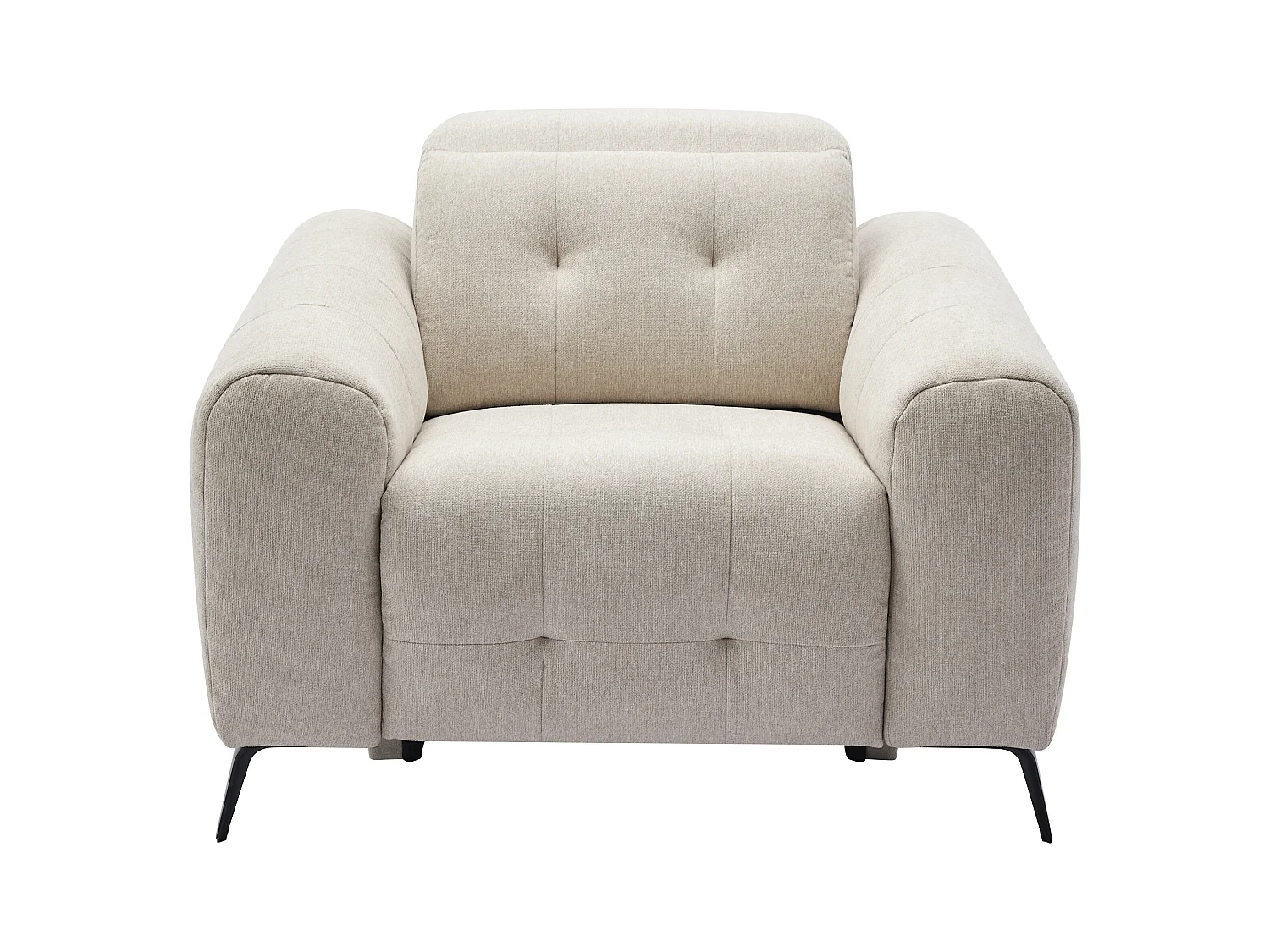 Fauteuil relax électrique en tissu beige CLODI