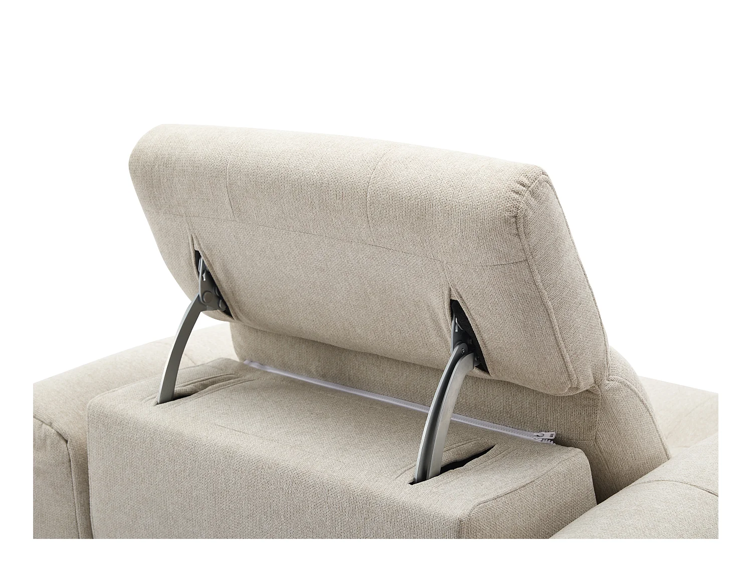 Fauteuil relax électrique en tissu beige CLODI