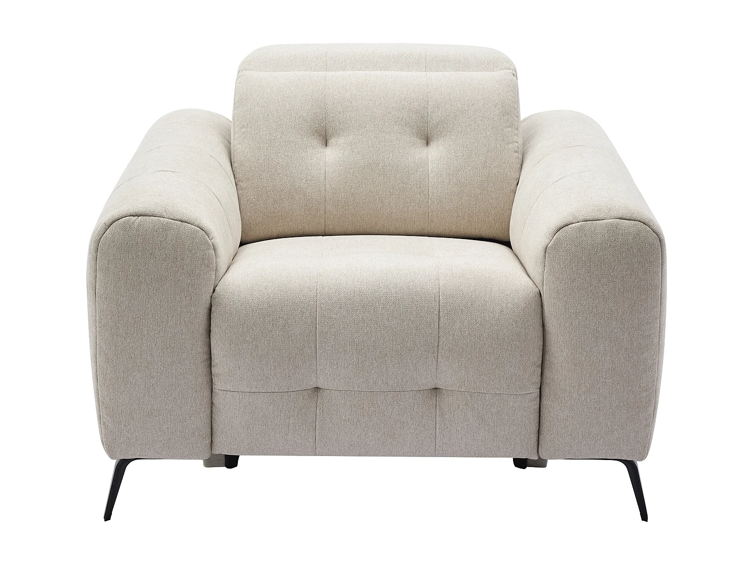 Fauteuil relax électrique en tissu beige CLODI