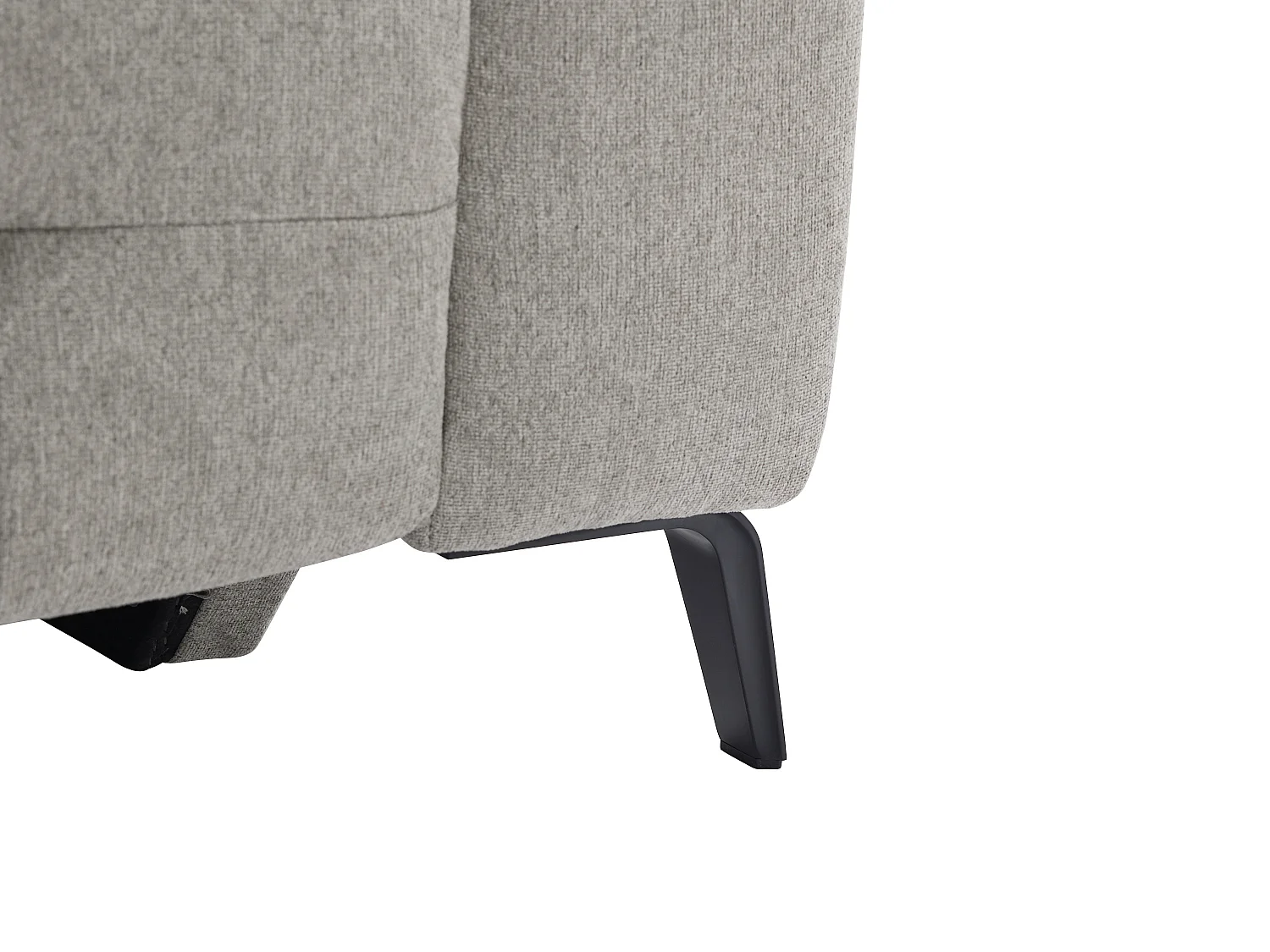 Elektrisk avslappningsfåtölj i grått tyg CLODI