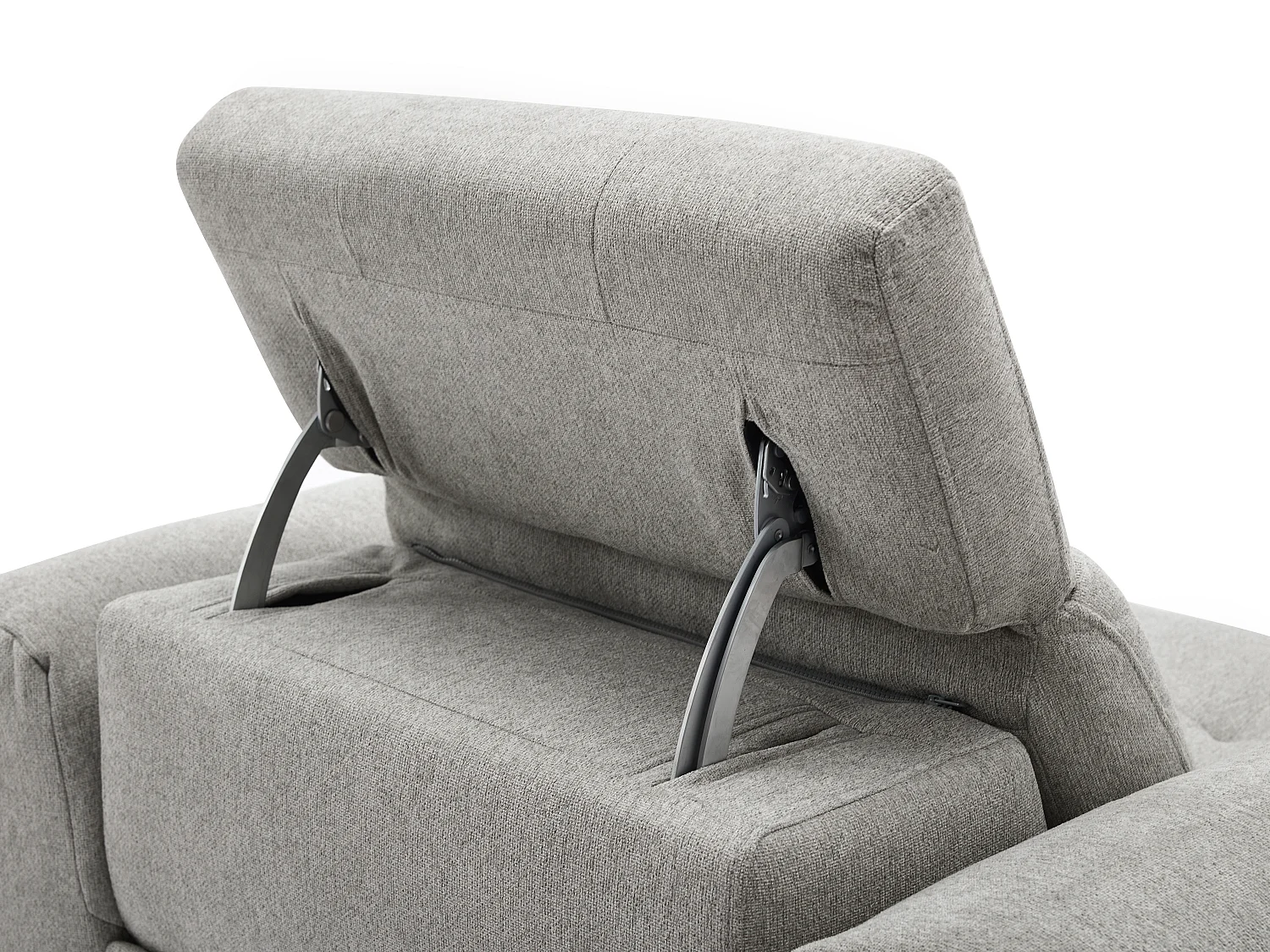 Elektrisk avslappningsfåtölj i grått tyg CLODI