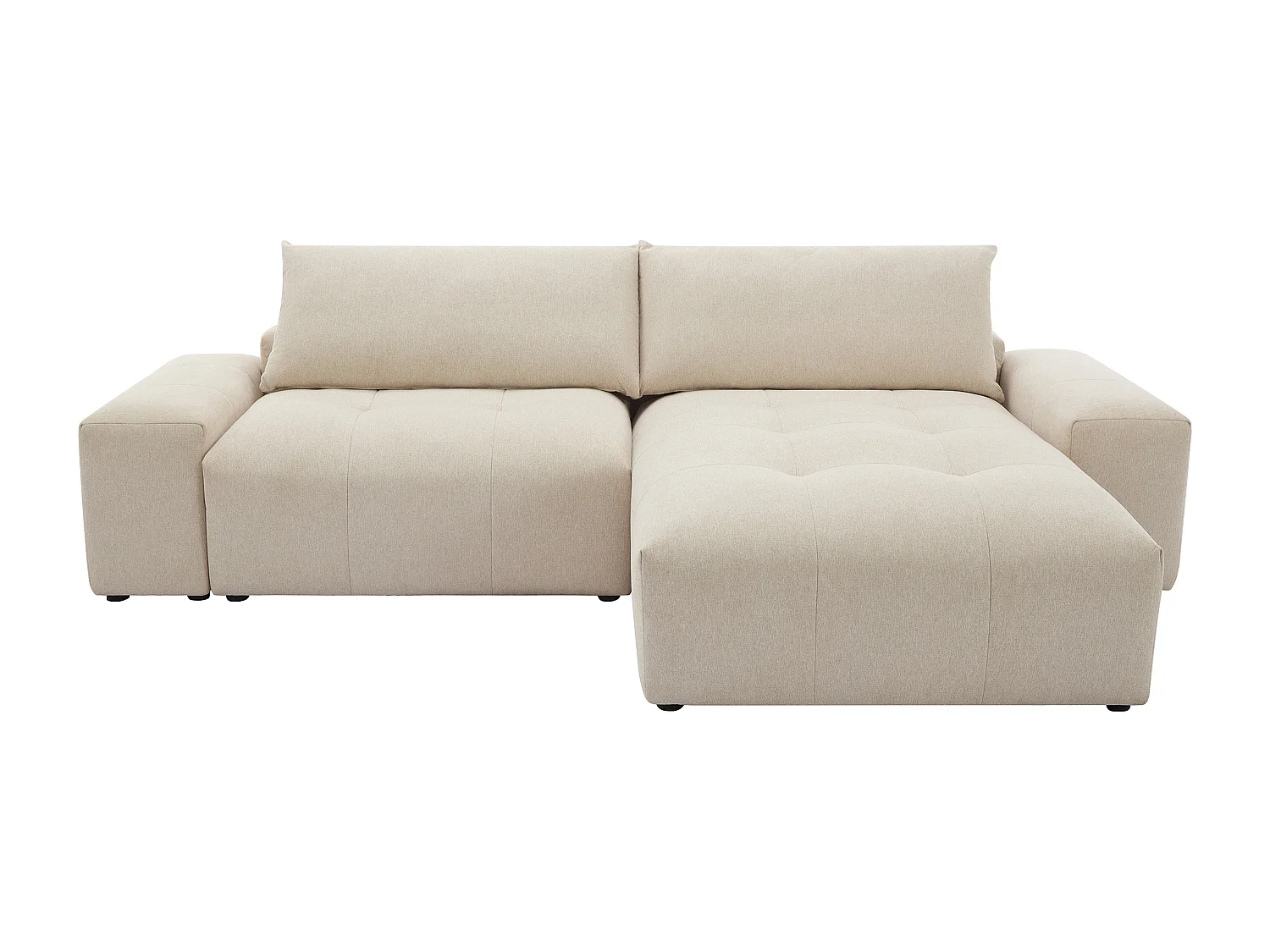 Divano angolo reversibile in Tessuto chiné Beige  - RACONI