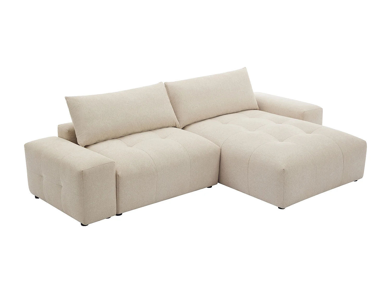 Divano angolo reversibile in Tessuto chiné Beige  - RACONI