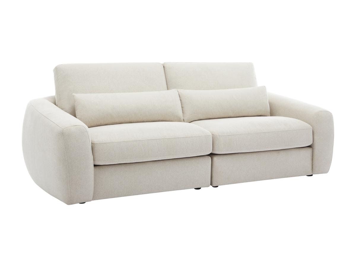 Sofa 3-Sitzer - Stoff - Beige - GUSANA günstig online kaufen