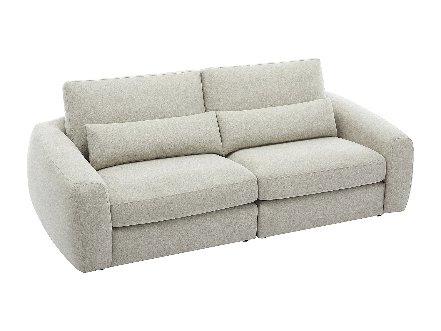Sofa 3-Sitzer - Stoff - Hellgrau - GUSANA
