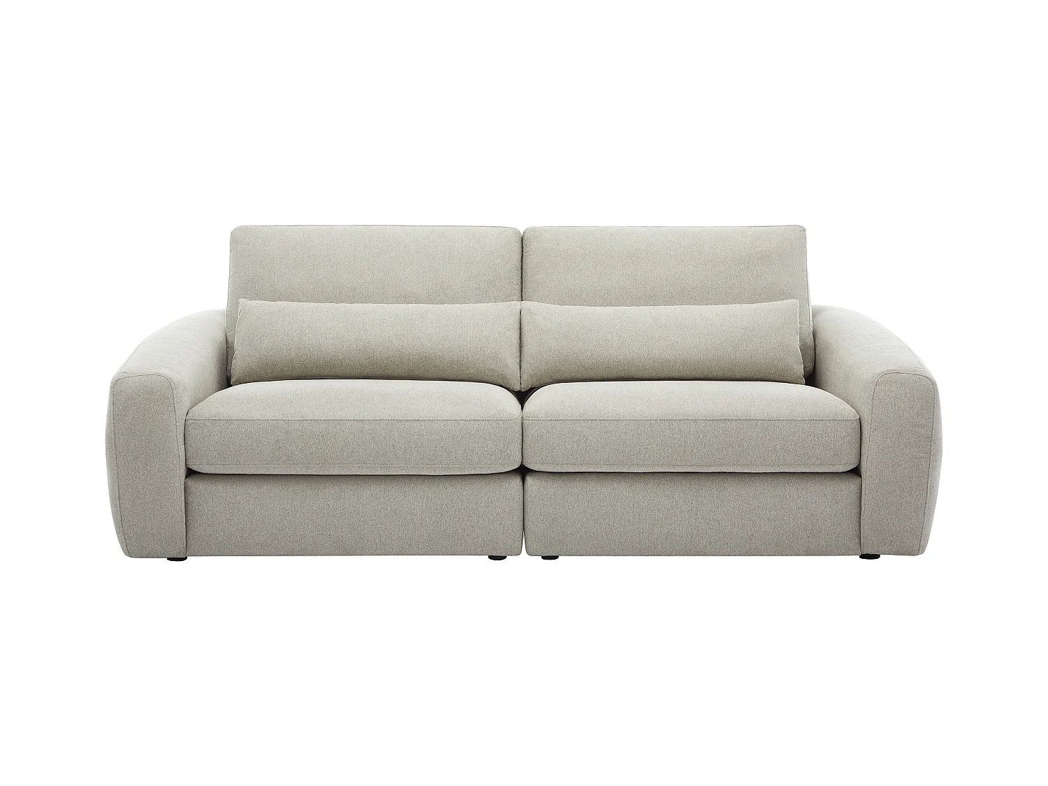 Kanapa 3-osobowa z jasnoszarą tapicerką - GUSANA