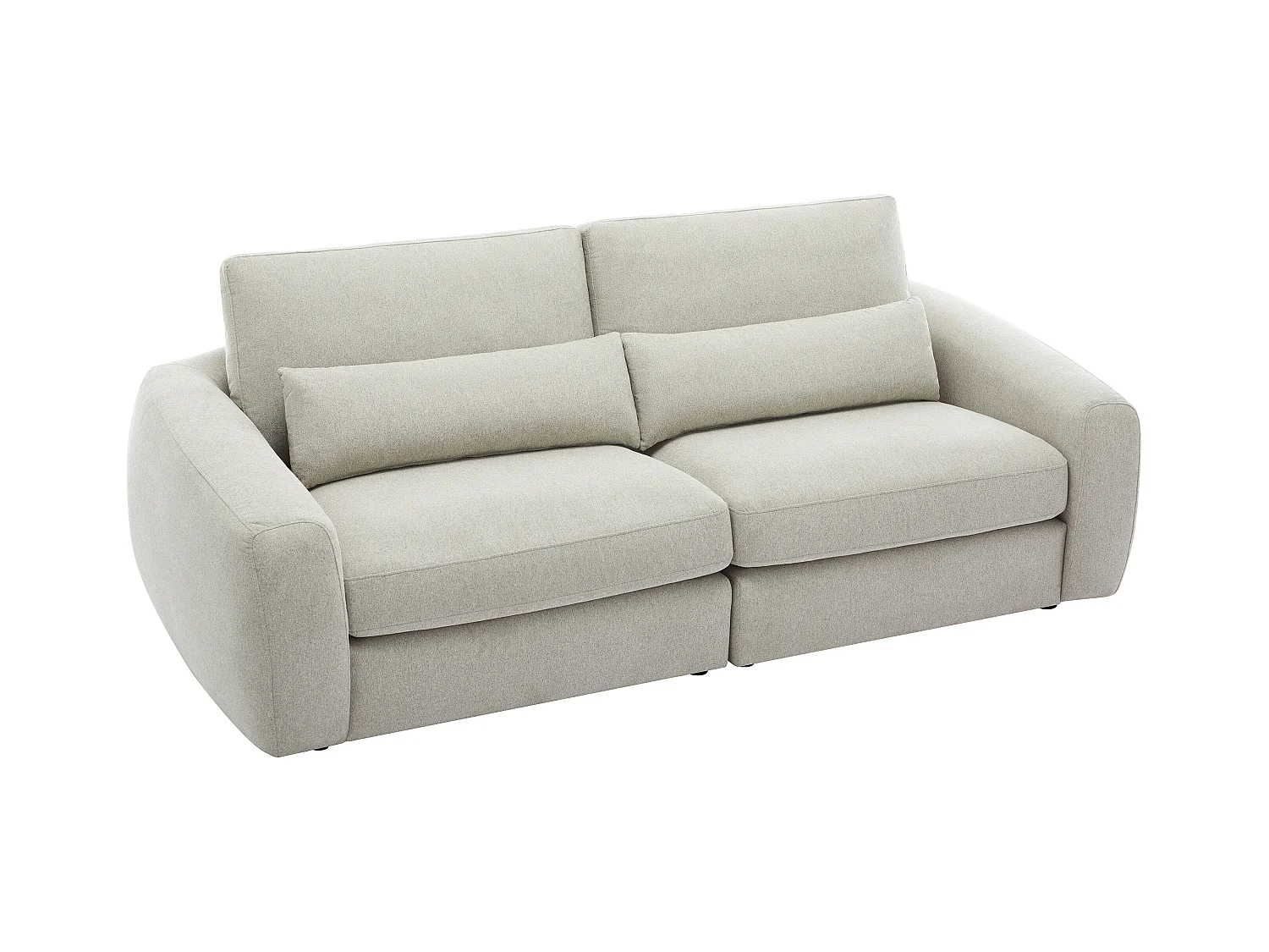 Kanapa 3-osobowa z jasnoszarą tapicerką - GUSANA