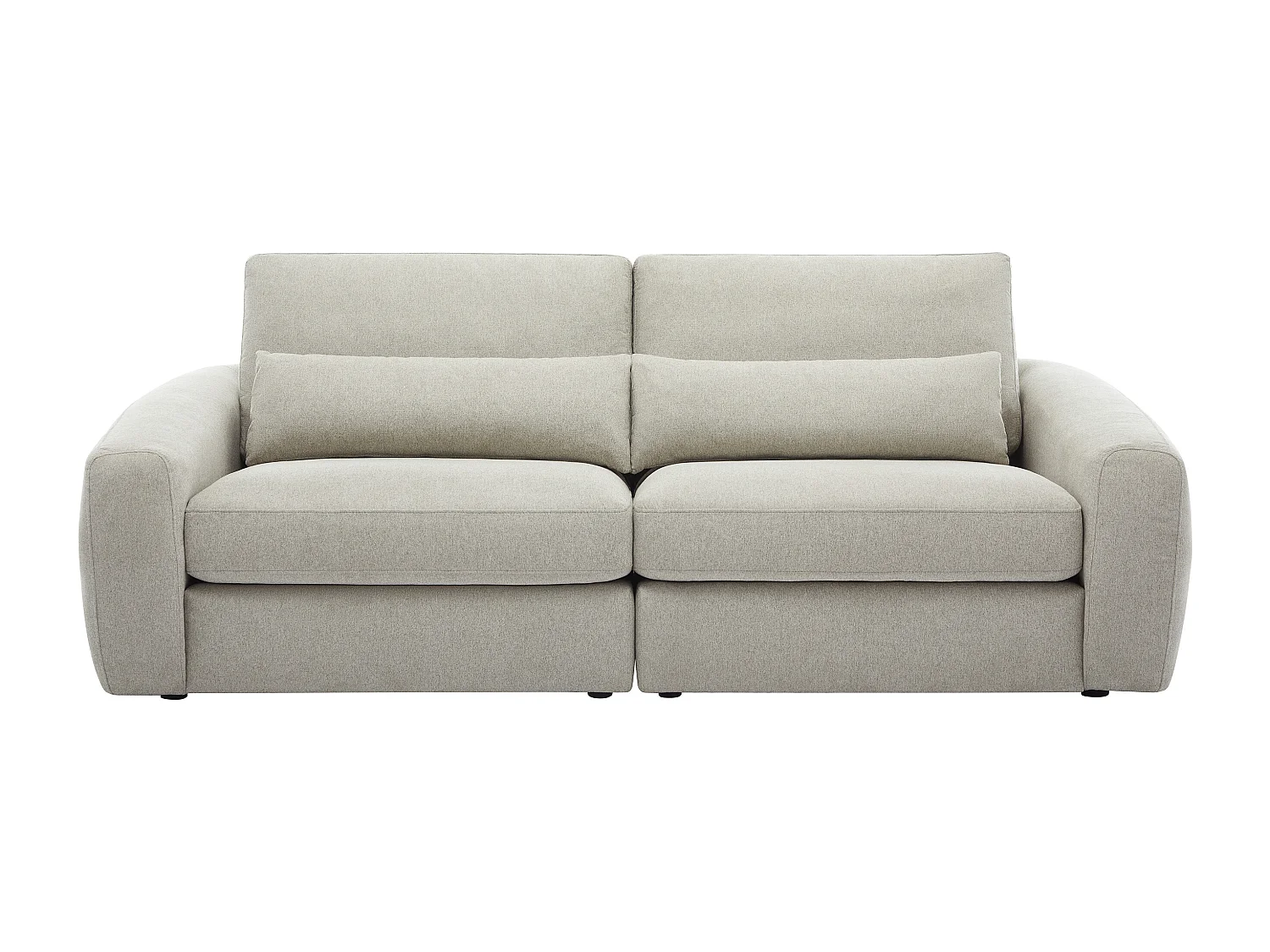 Kanapa 3-osobowa z jasnoszarą tapicerką - GUSANA