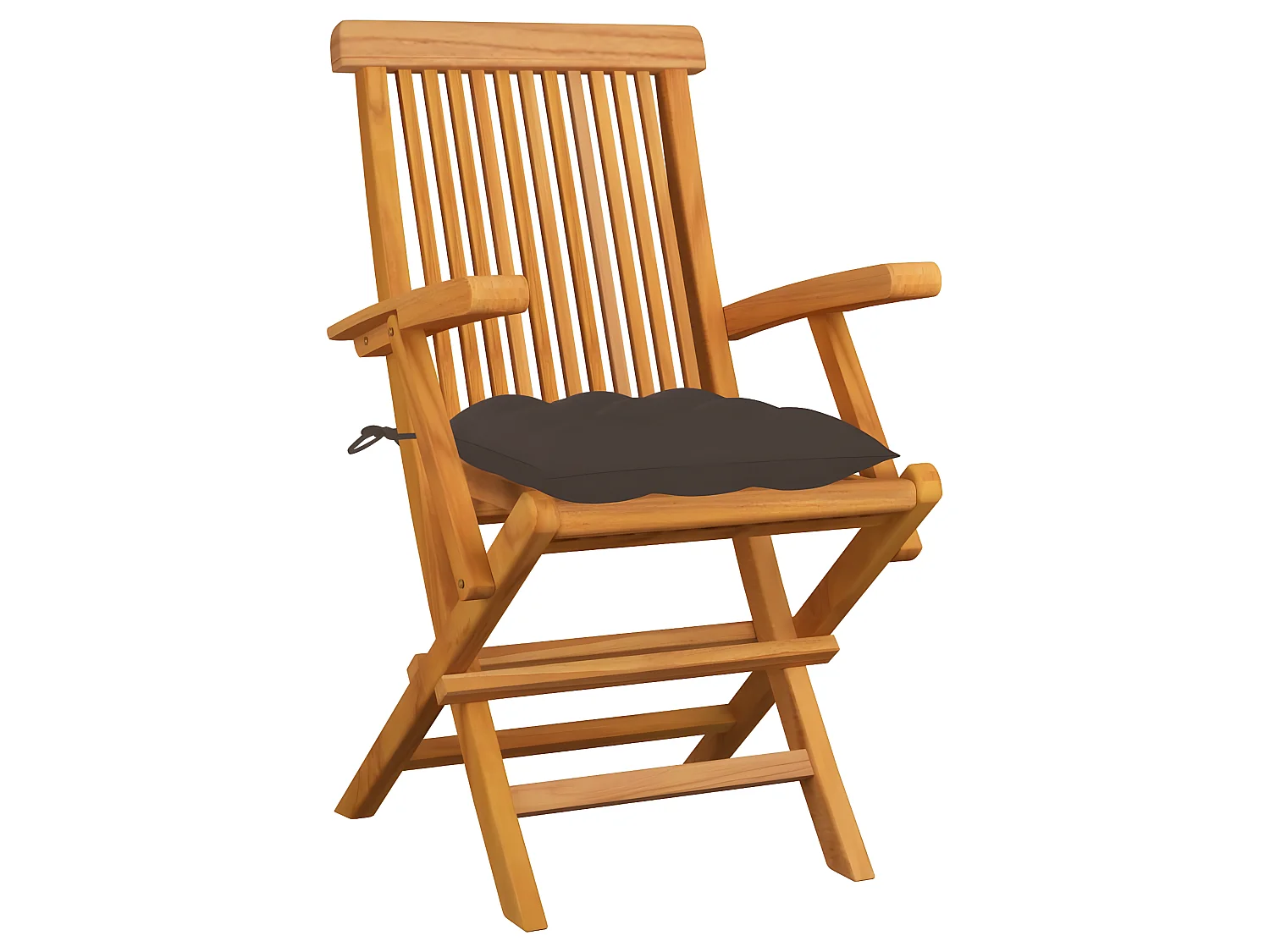 Chaises de jardin avec coussins taupe 3 pcs Bois de teck massif SEF59719