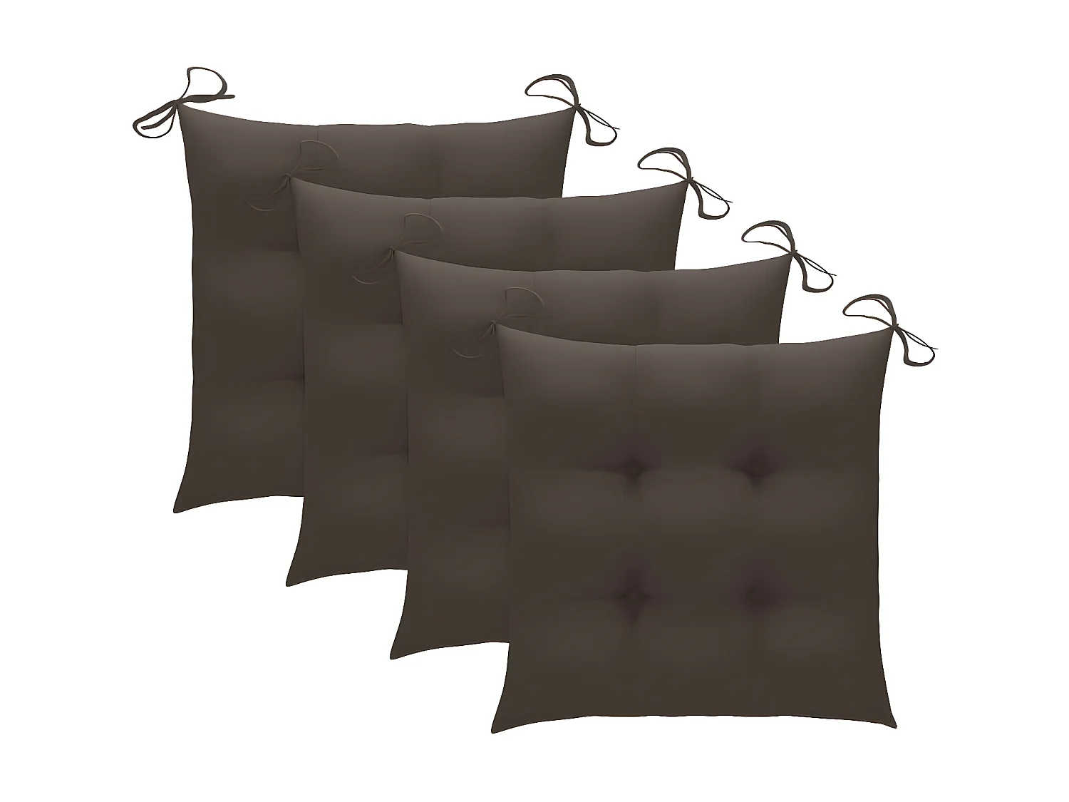 Chaises de jardin avec coussins taupe 3 pcs Bois de teck massif SEF59719
