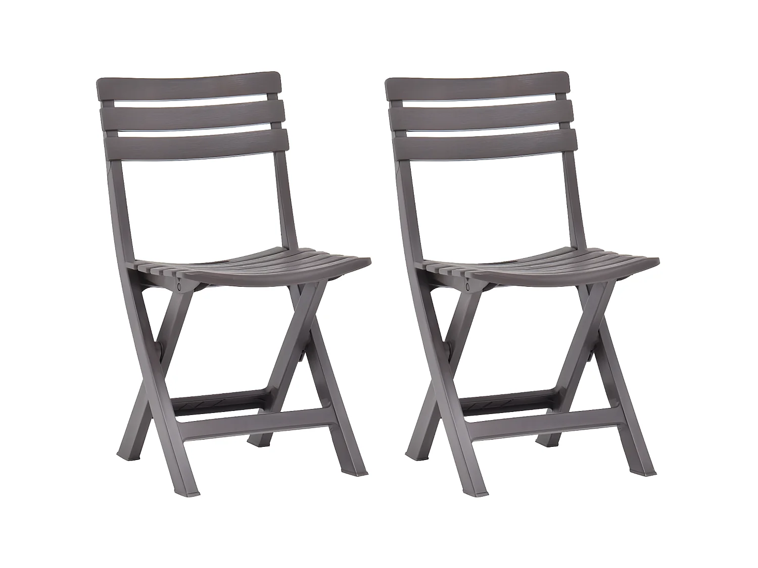 Chaises de jardin pliables 2 pcs Plastique Mocha SEF74433