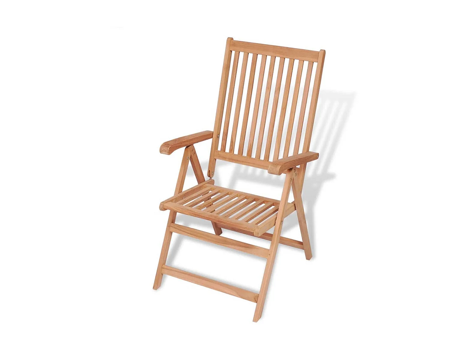 Chaises inclinables de jardin 2 pcs Bois de teck solide SEF51719