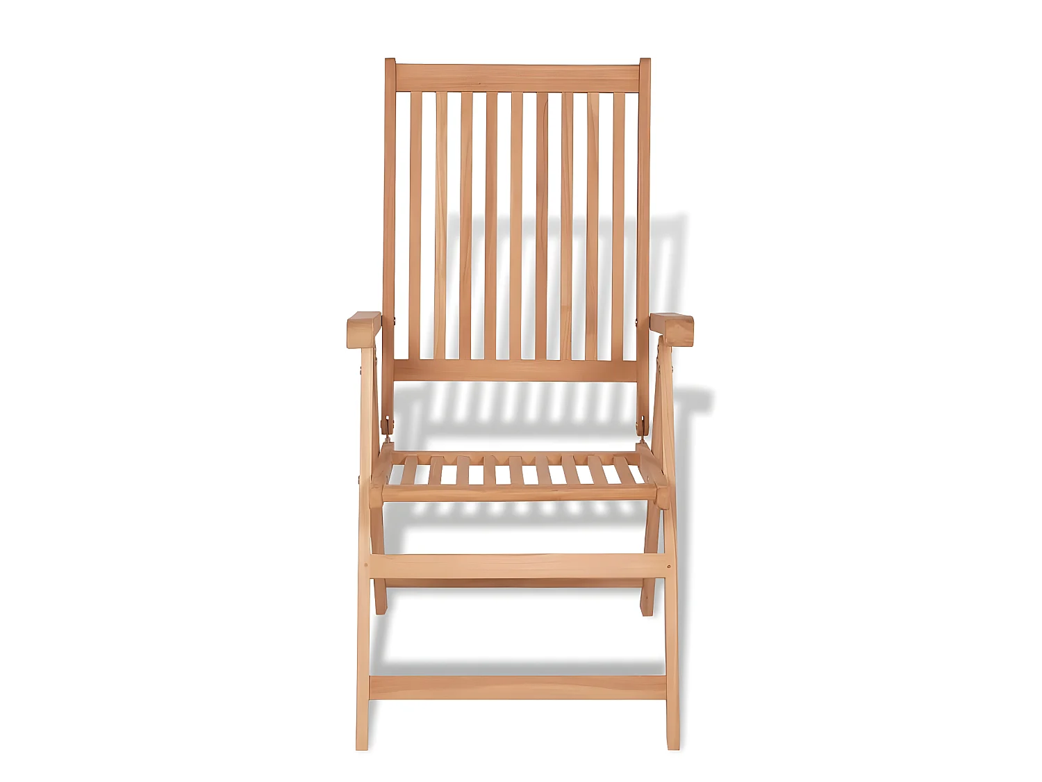 Chaises inclinables de jardin 2 pcs Bois de teck solide SEF51719