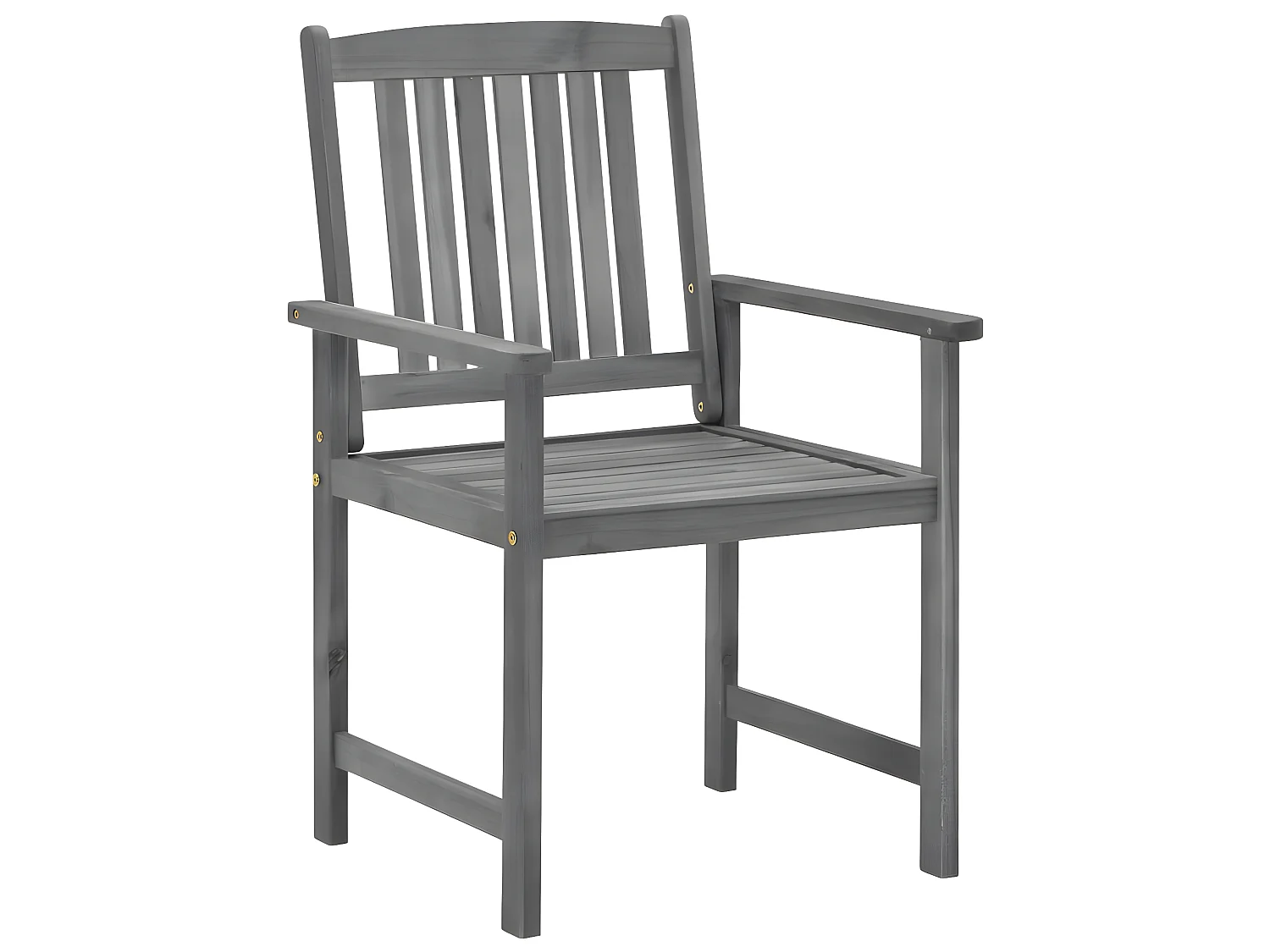 Chaises de jardin avec coussins 4 pcs Gris Bois d'acacia massif SEF36027