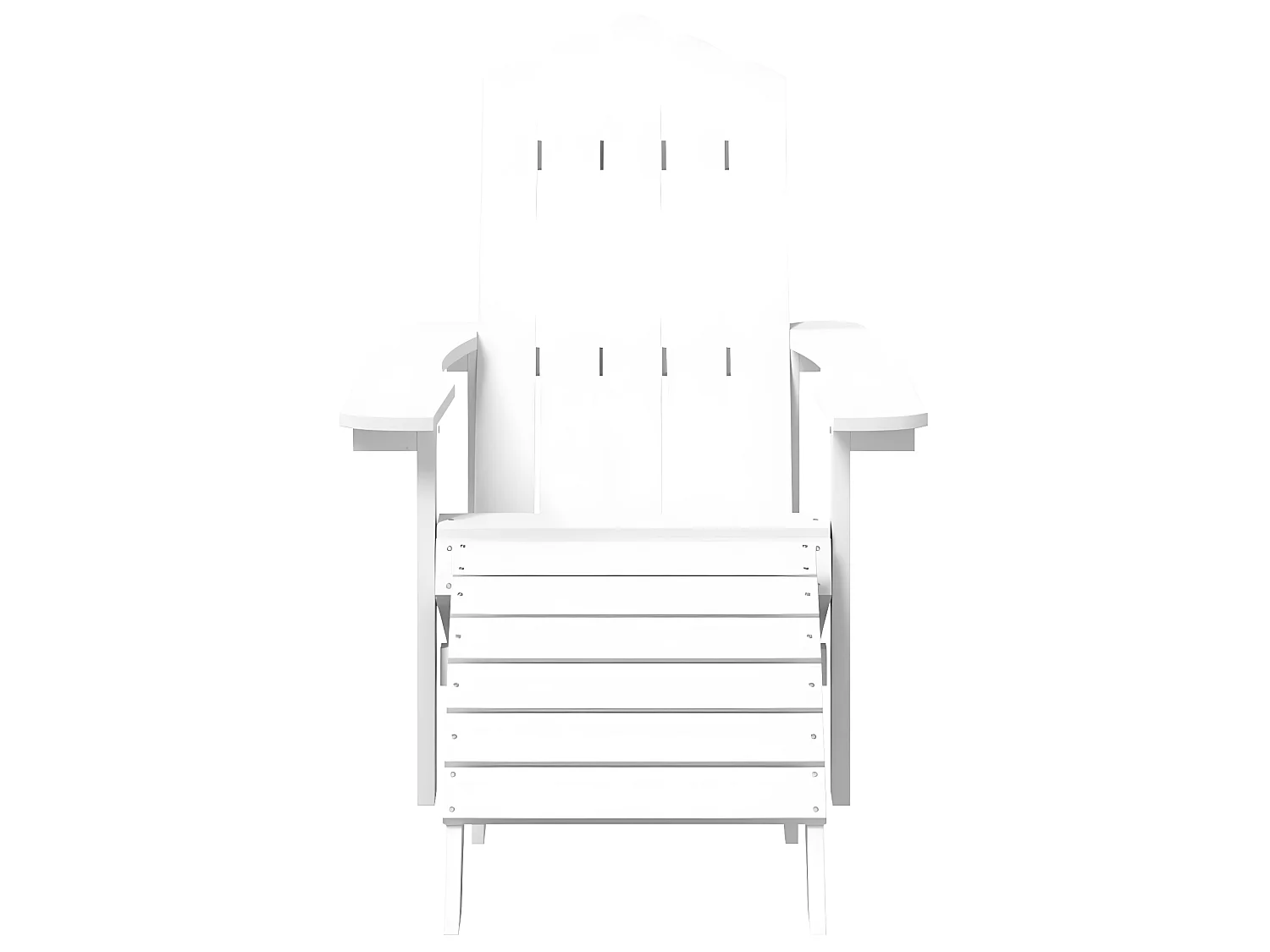 Chaise de jardin Adirondack avec repose-pied PEHD Blanc SEF41824
