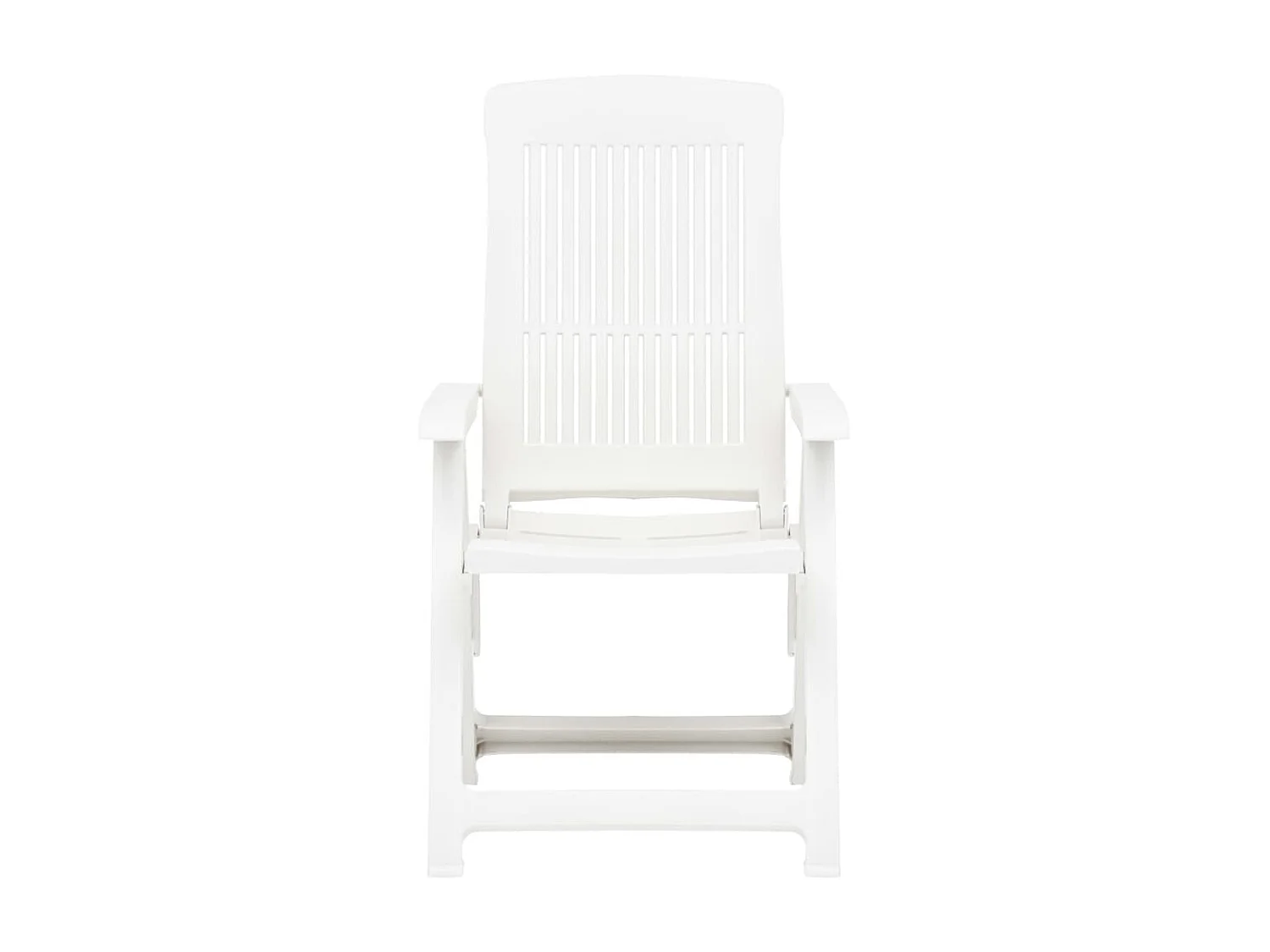 Chaises inclinables de jardin 2 pcs Plastique Blanc SEF22048