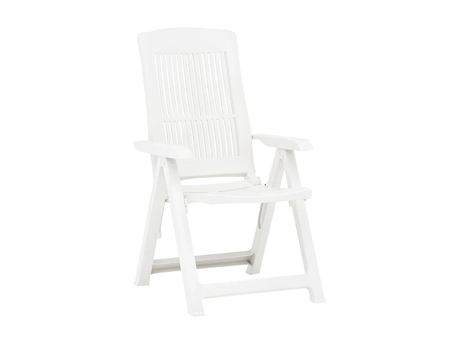 Chaises inclinables de jardin 2 pcs Plastique Blanc SEF22048