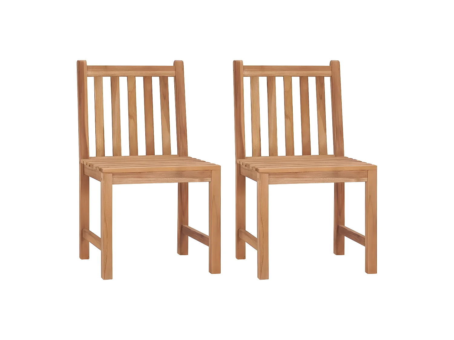Chaises de jardin 2 pcs avec coussins Bois de teck massif SEF30159