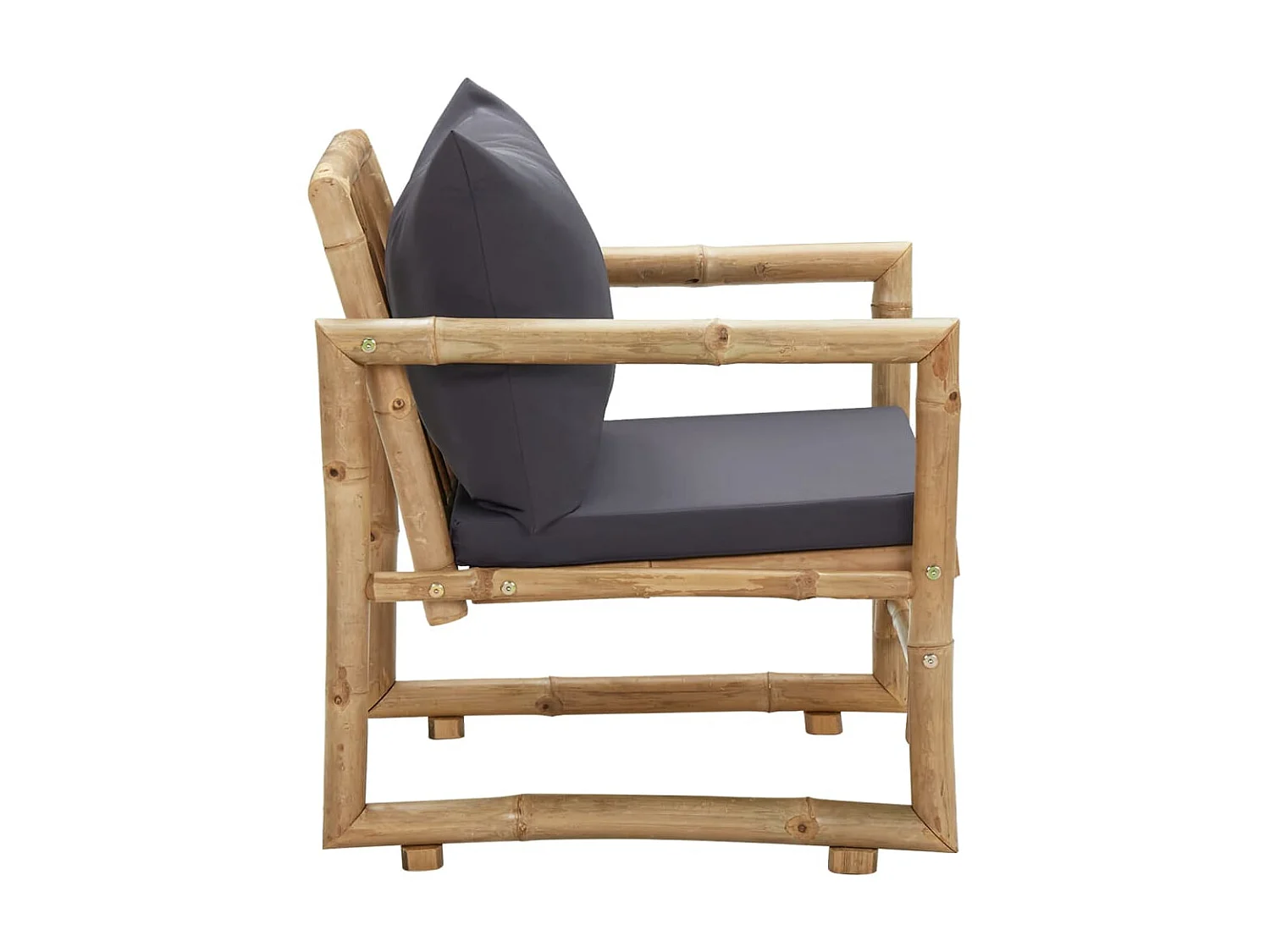 Chaises de jardin avec coussins 2 pcs Bambou SEF21341