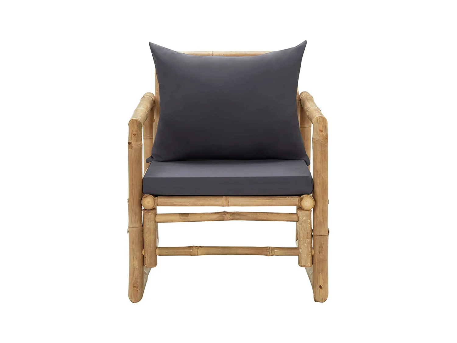 Chaises de jardin avec coussins 2 pcs Bambou SEF21341