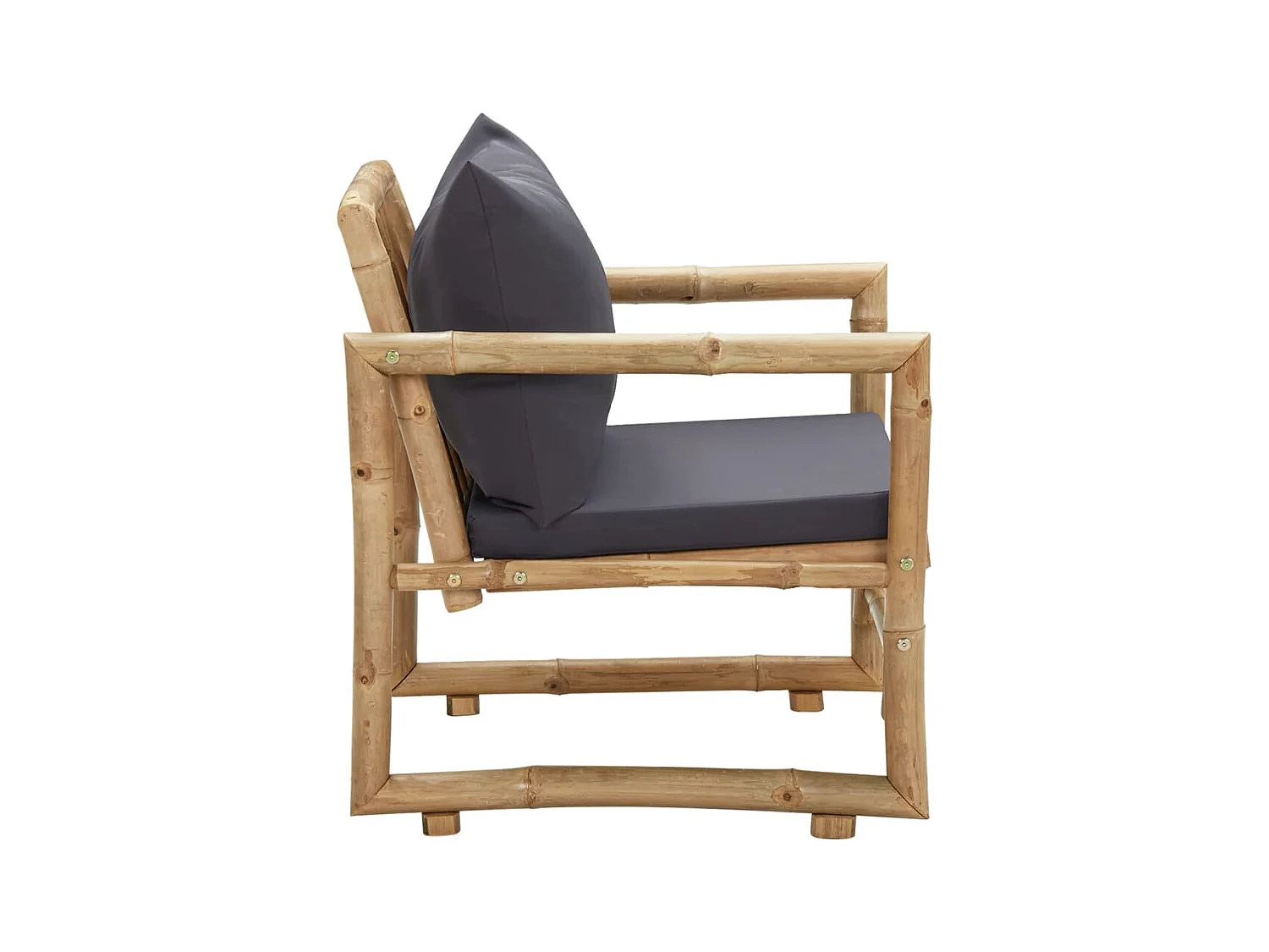 Chaises de jardin avec coussins 2 pcs Bambou SEF21341