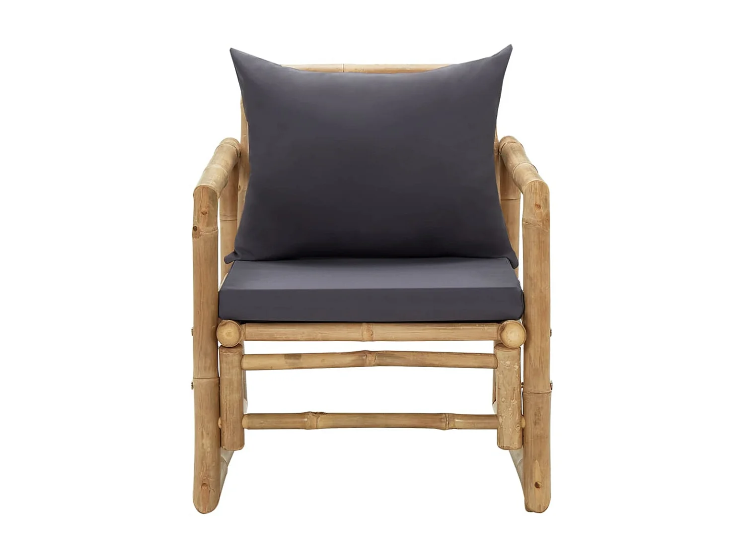 Chaises de jardin avec coussins 2 pcs Bambou SEF21341