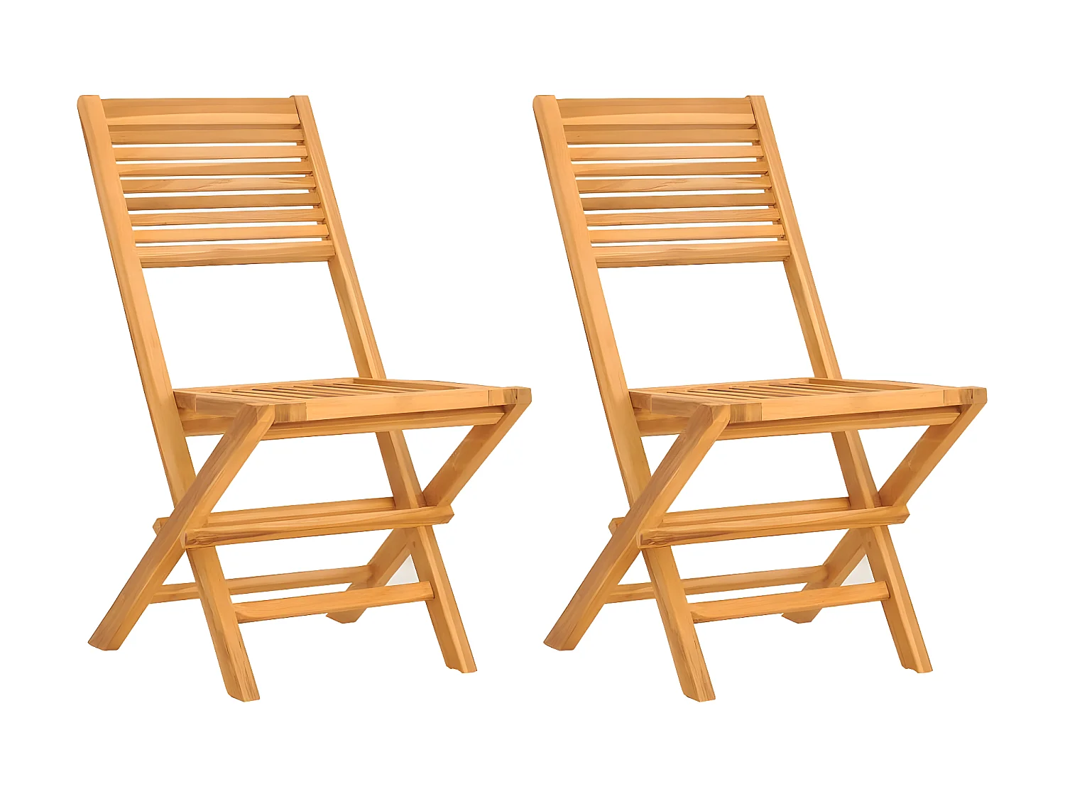 Tuinstoelen inklapbaar 2 st 47x62x90 cm massief teakhout NL97684