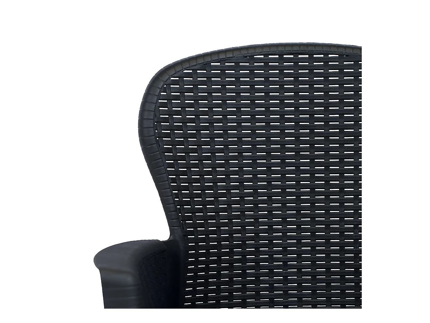 Chaises de jardin 2 pcs avec coussin Anthracite Plastique SEF49955