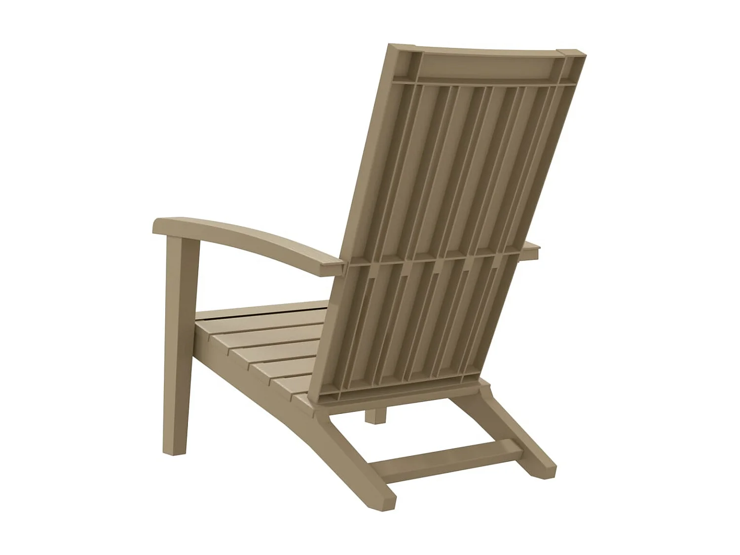 Cadeira de jardim Adirondack polipropileno castanho-claro PT400261