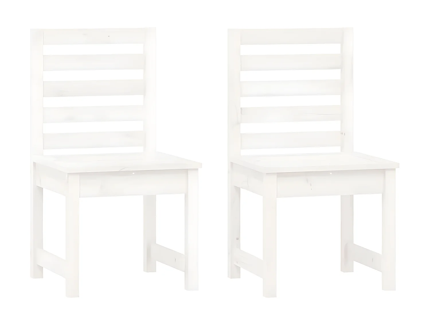 Chaises de jardin 2 pcs blanc 40,5x48x91,5cm bois massif de pin SEF54713