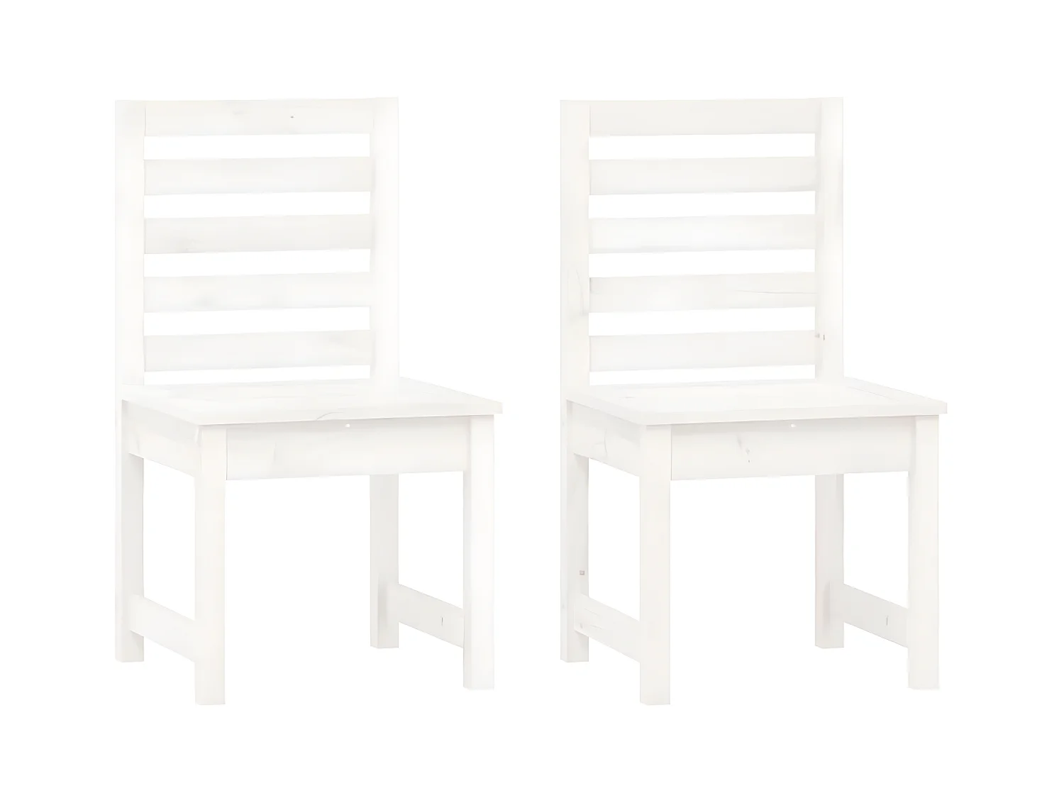 Chaises de jardin 2 pcs blanc 40,5x48x91,5cm bois massif de pin SEF54713