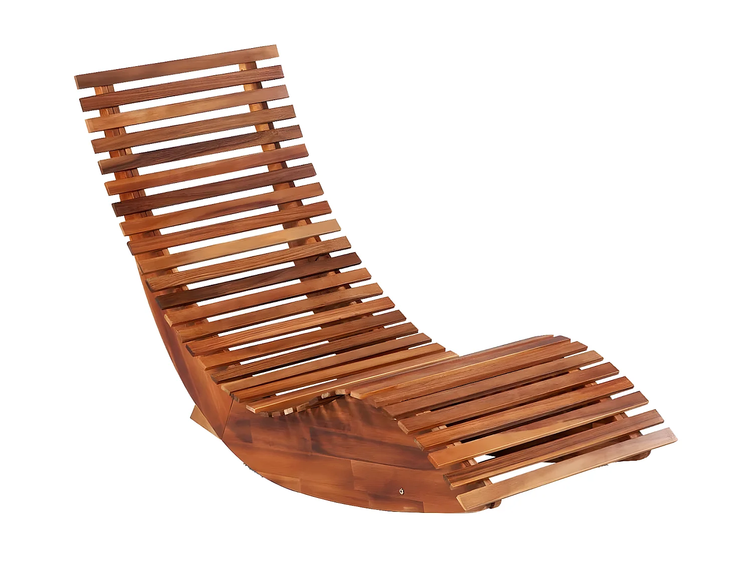 Chaises longues basculantes lot de 2 bois d'acacia SEF38536