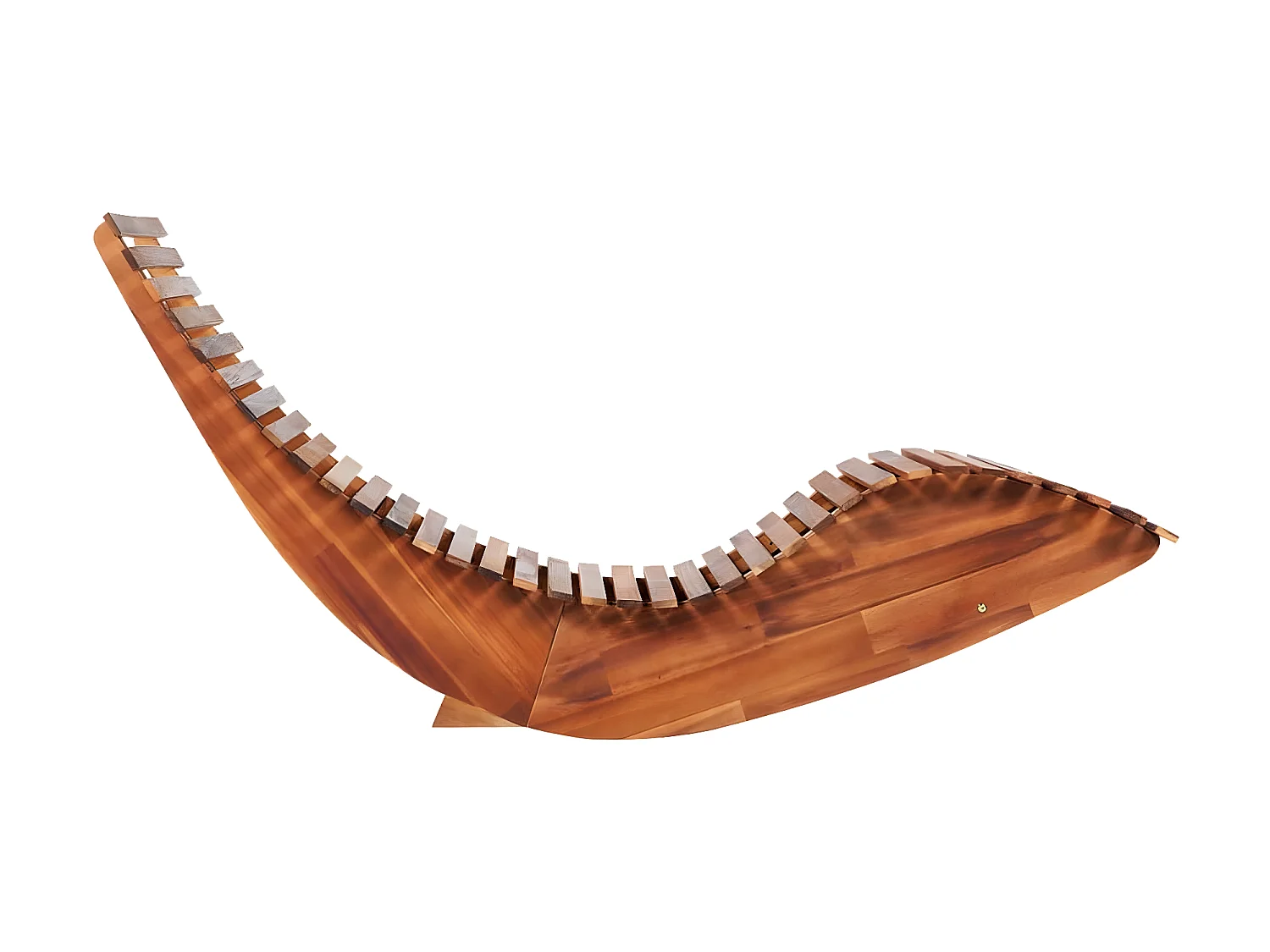 Chaises longues basculantes lot de 2 bois d'acacia SEF38536