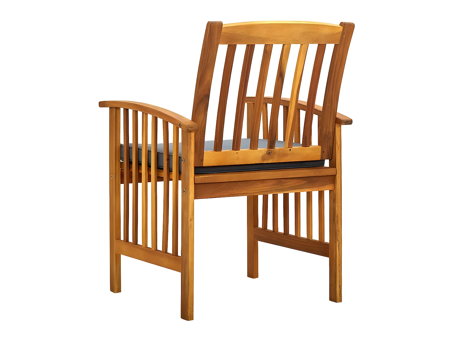Chaises à dîner de jardin 2pcs et coussins Bois d'acacia massif SEF55944