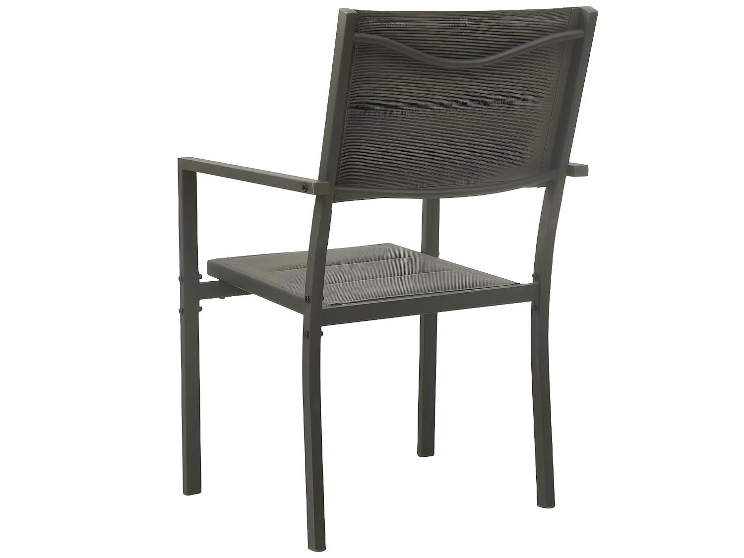 Chaises de jardin 2 pcs Textilène et acier Gris et anthracite SEF25949