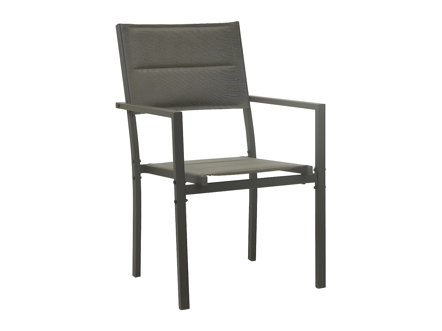 Chaises de jardin 2 pcs Textilène et acier Gris et anthracite SEF25949