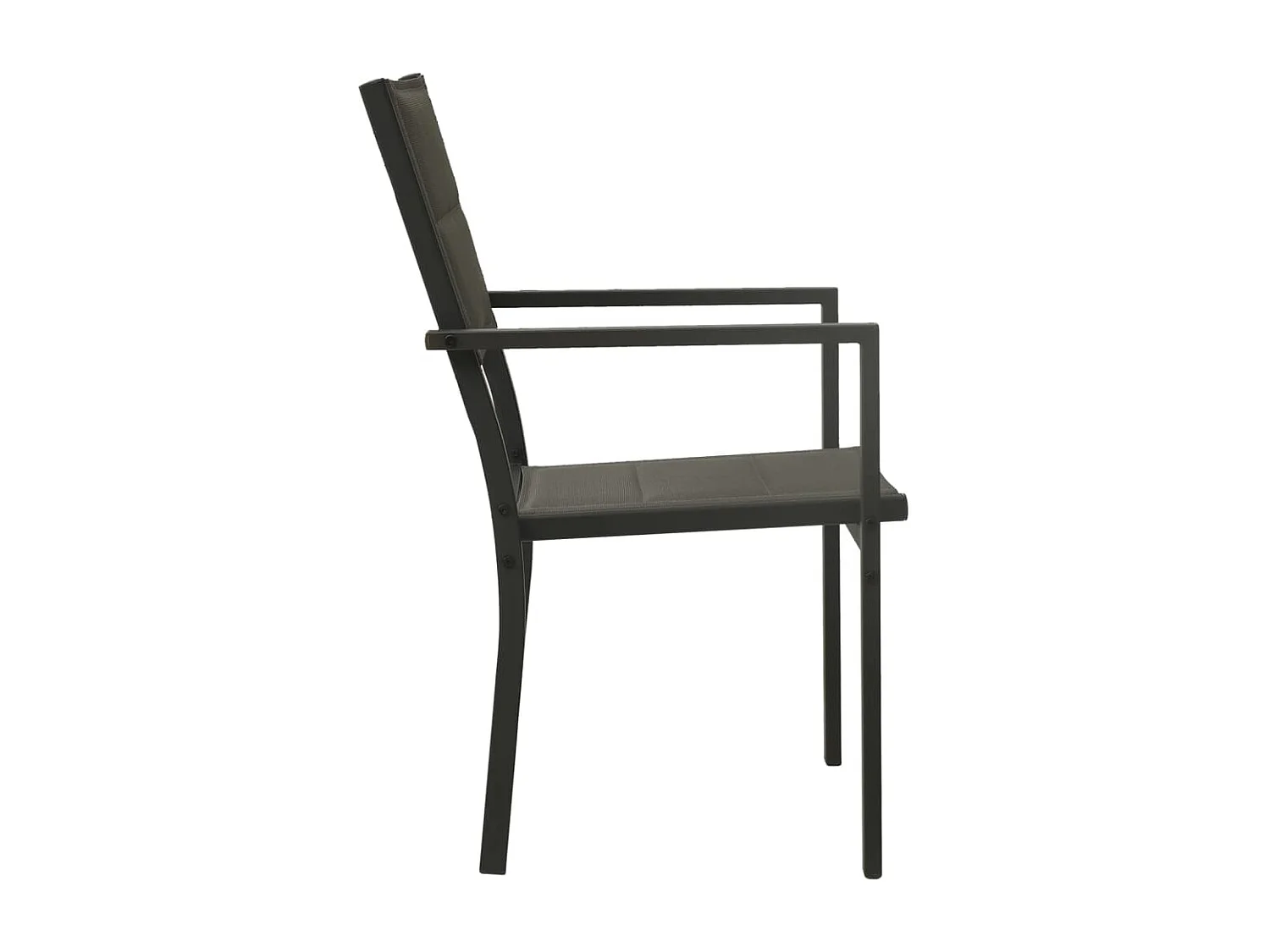 Chaises de jardin 2 pcs Textilène et acier Gris et anthracite SEF25949