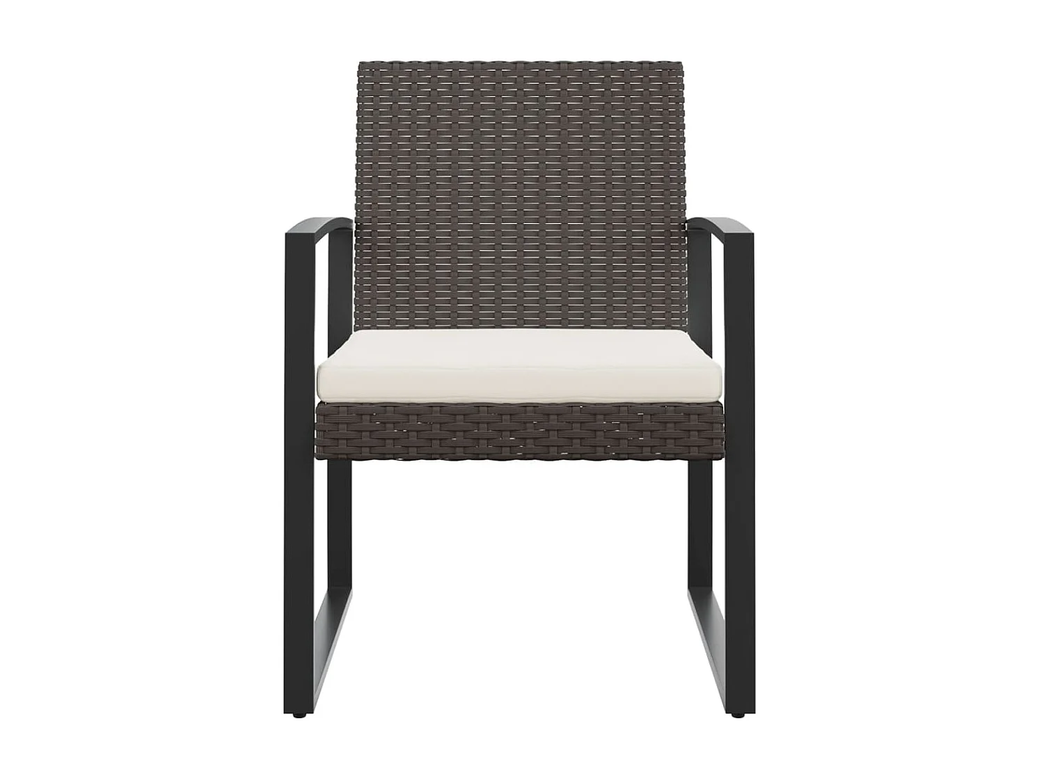 Cadeiras de jantar para jardim 2 pcs vime PP preto PT231968