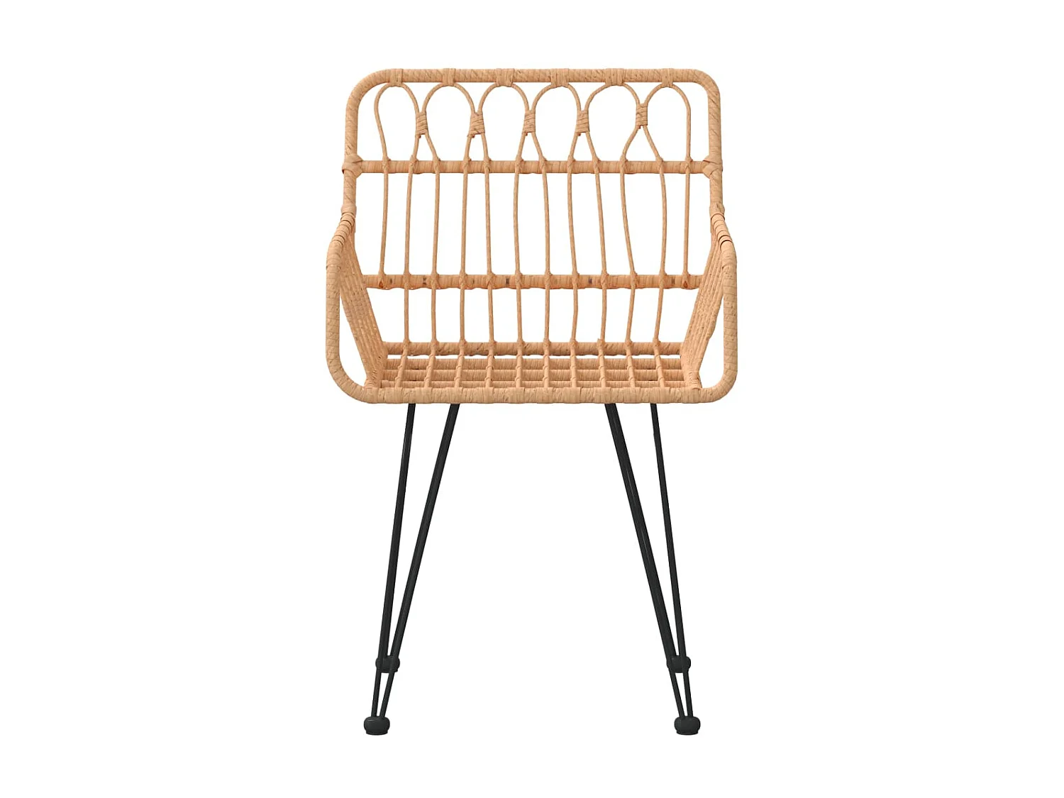 Tuinstoelen 2 st met armleuning 56x64x80 cm PE-rattan NL85599