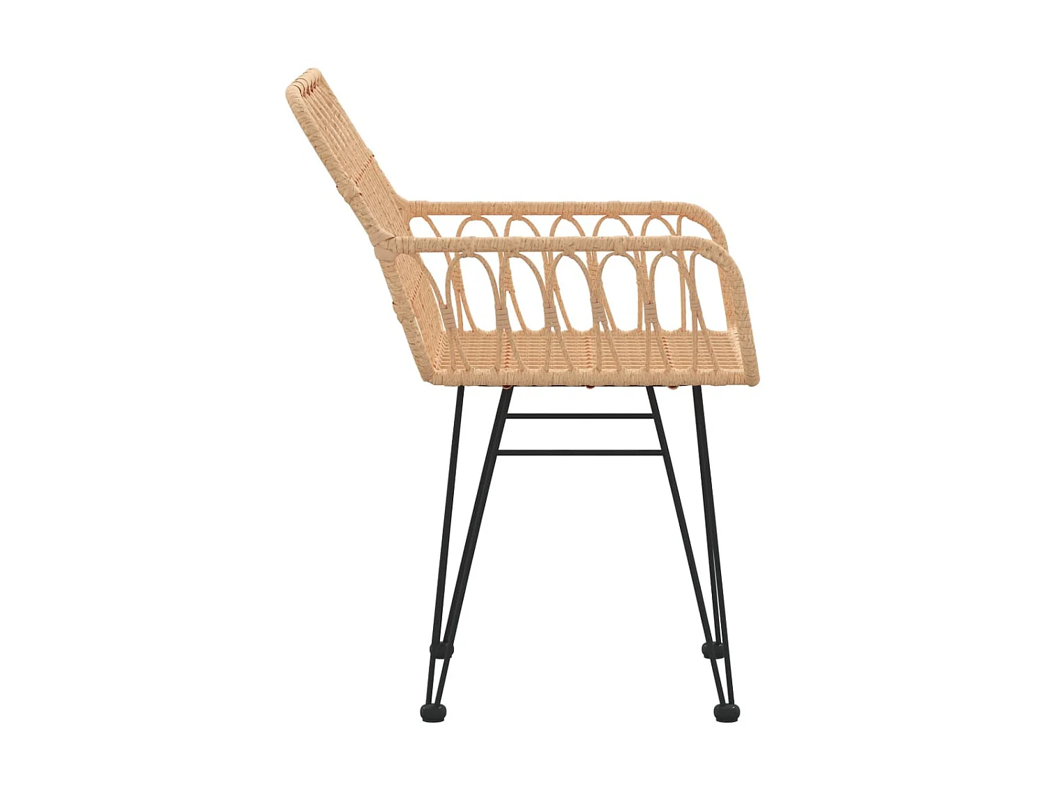 Tuinstoelen 2 st met armleuning 56x64x80 cm PE-rattan NL85599