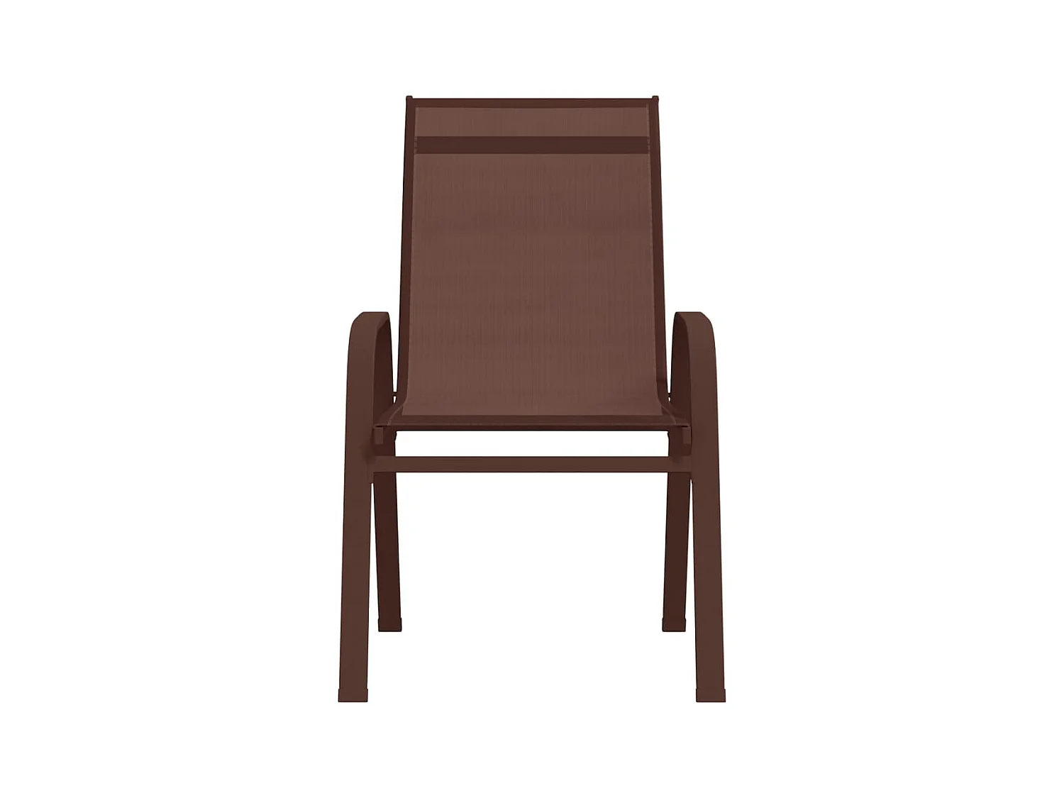 Sillas de jardín apilables 6 unidades textilene marrón ES14120