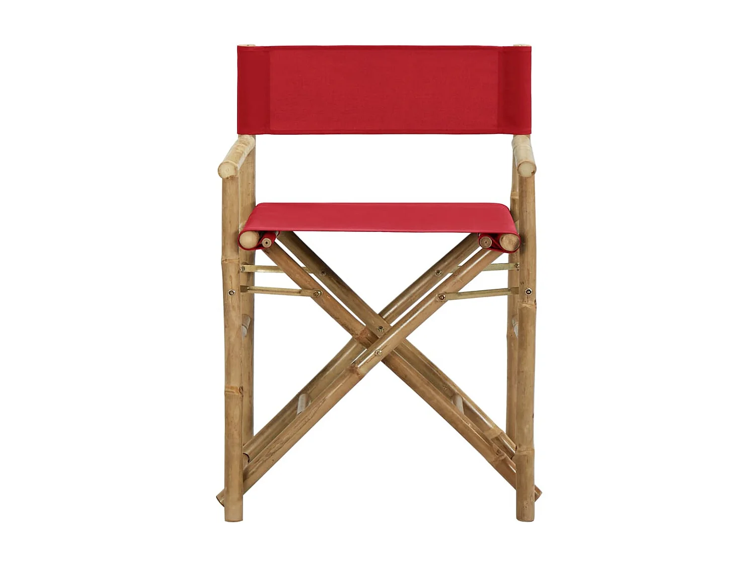 Regisseursstoelen 2 st inklapbaar rood bamboe en stof NL22000