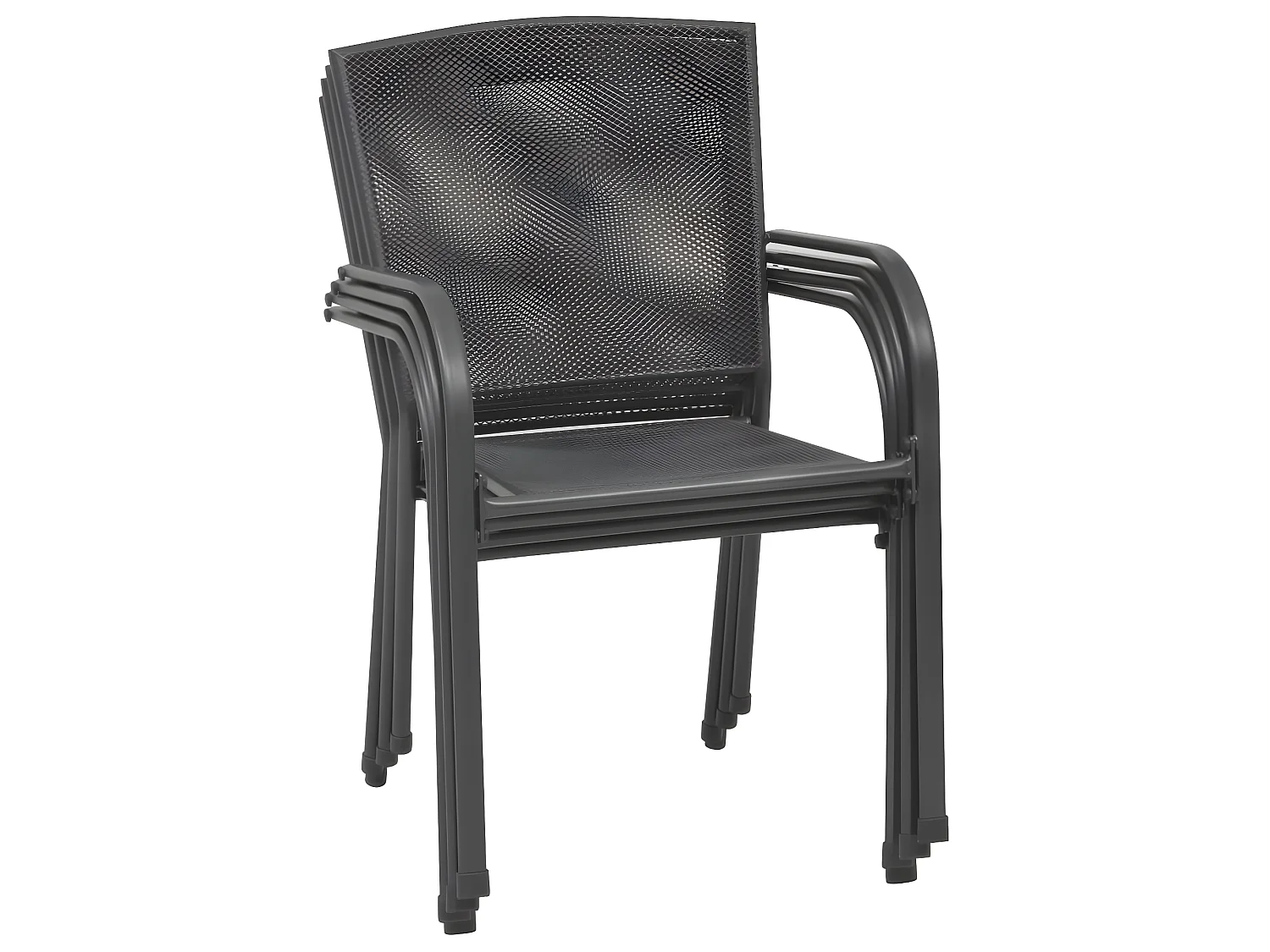Chaises d'extérieur 4 pcs Design maillé Anthracite Acier SEF75183