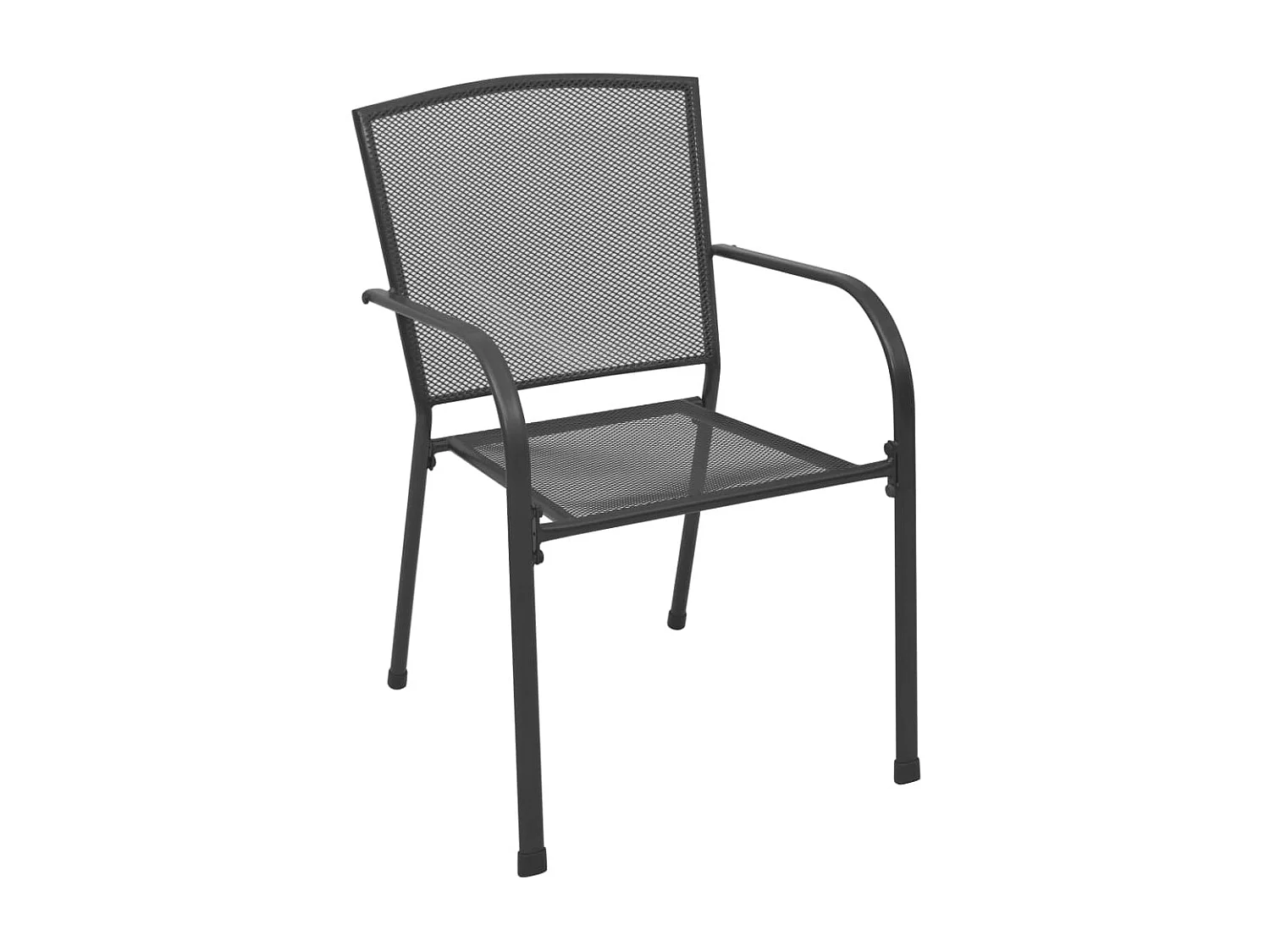 Tuinstoelen 4 st mesh ontwerp staal antraciet NL75687