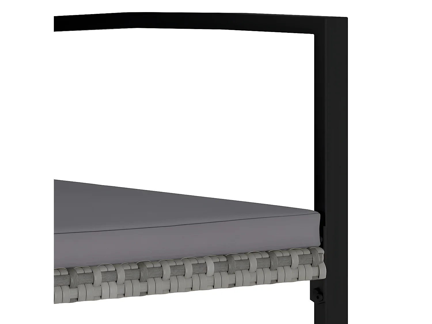 Chaises de salle à manger de jardin 4 pcs Résine tressée Gris SEF24047