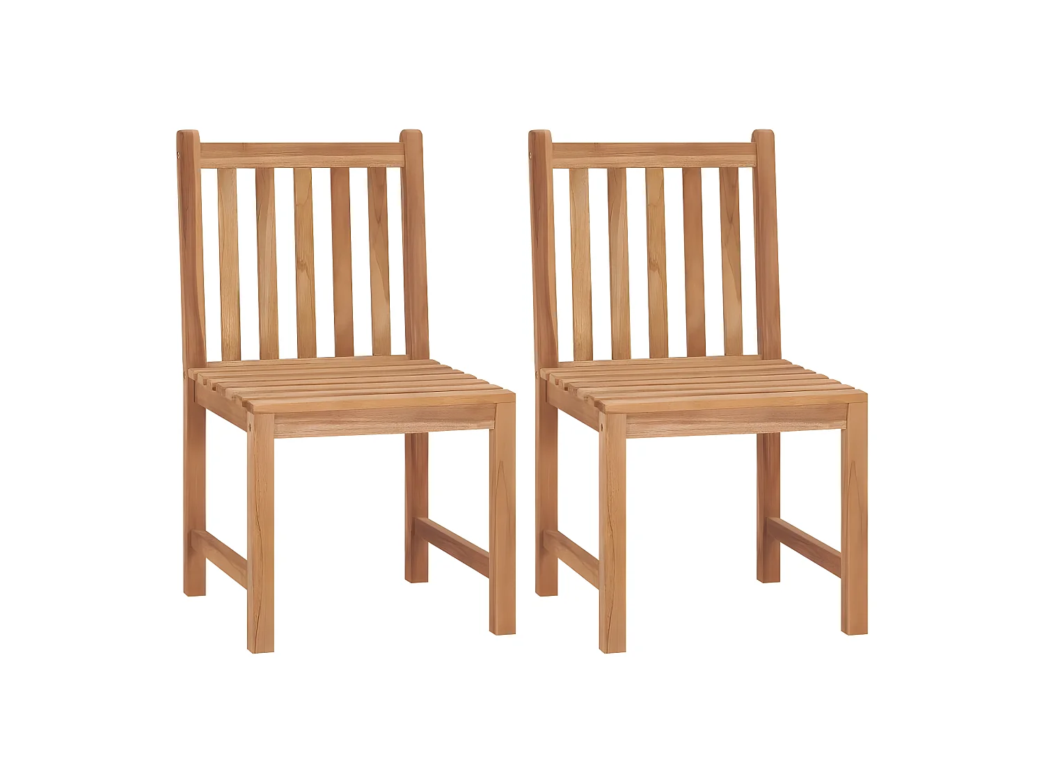 Chaises de jardin 2 pcs Bois de teck solide SEF38031